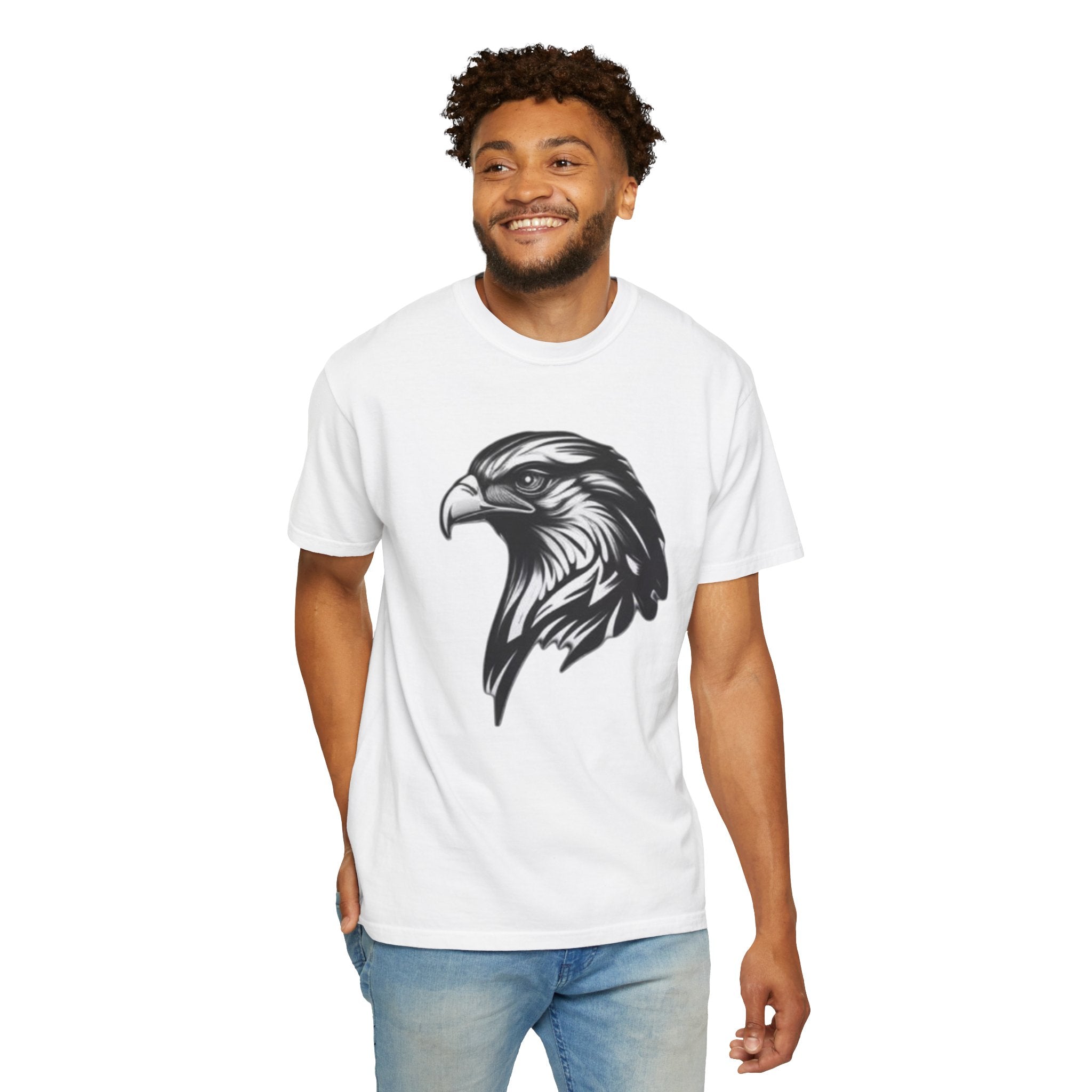 Eagle Graphic T‑Shirt — Majestic Black Eagle Head & Spreading Wings Tee