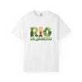Rio de Janeiro Graphic T-Shirt | Tropical Landscape Lettering