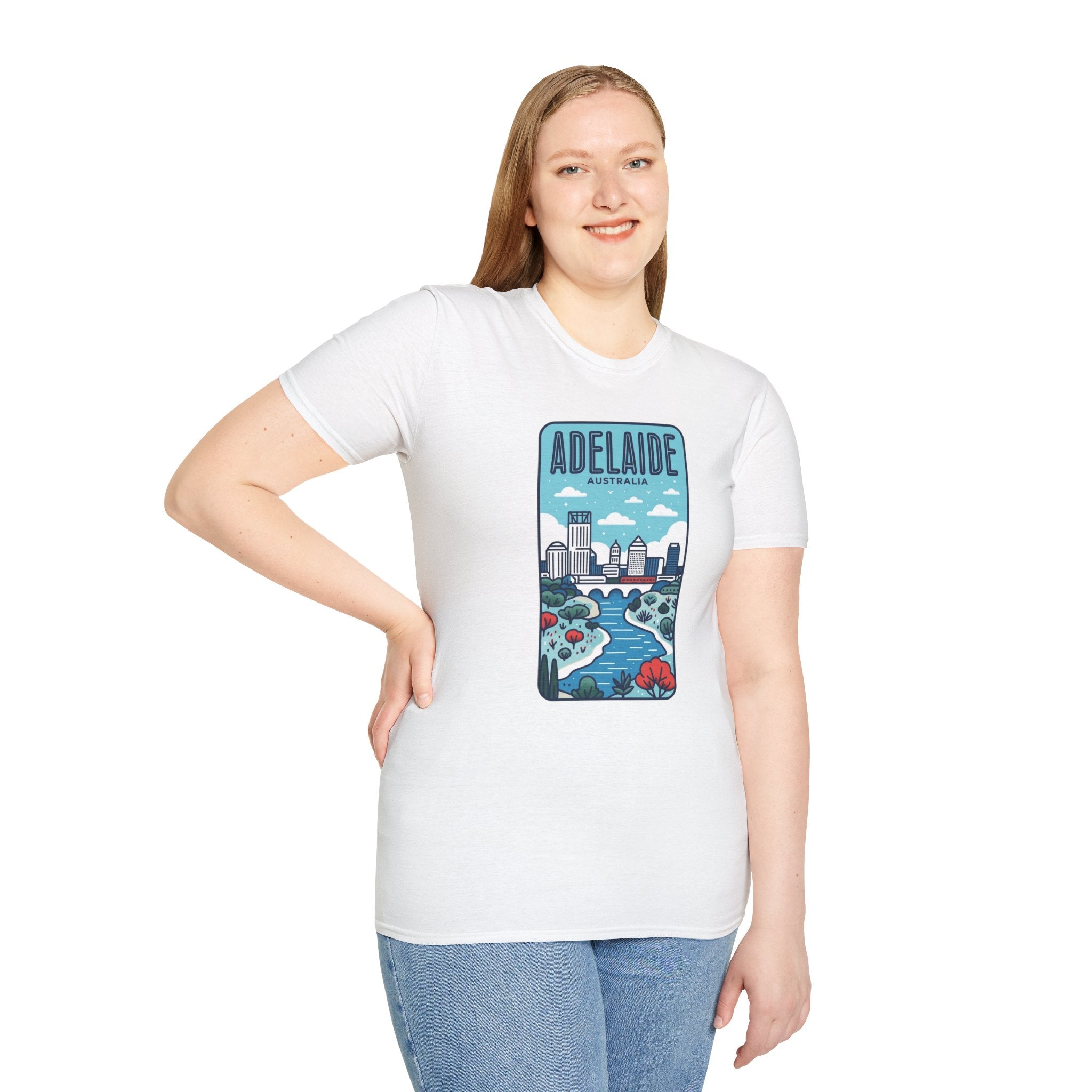 Adelaide Australia skyline graphic T-Shirt | City travel souvenir tee