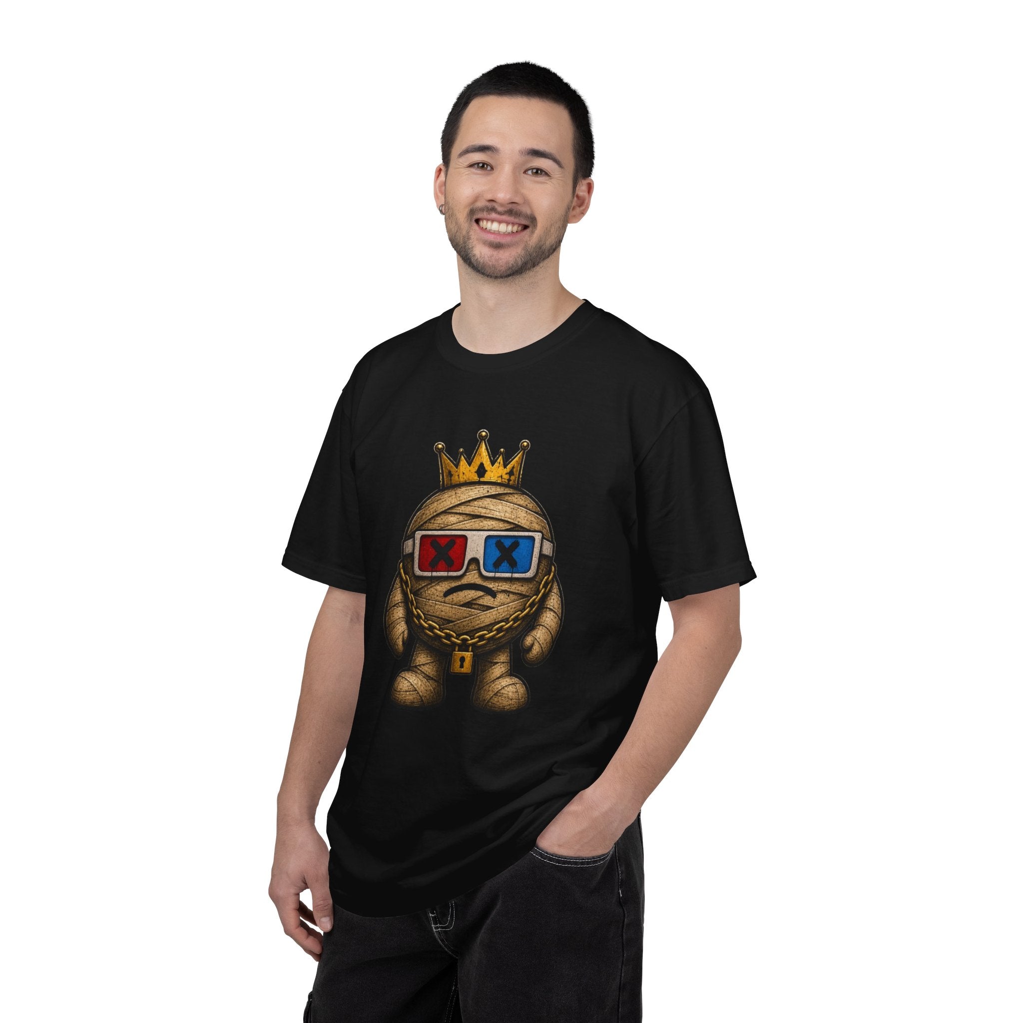 King Mummy Graphic T-Shirt — Retro 3D Glasses Cartoon Tee