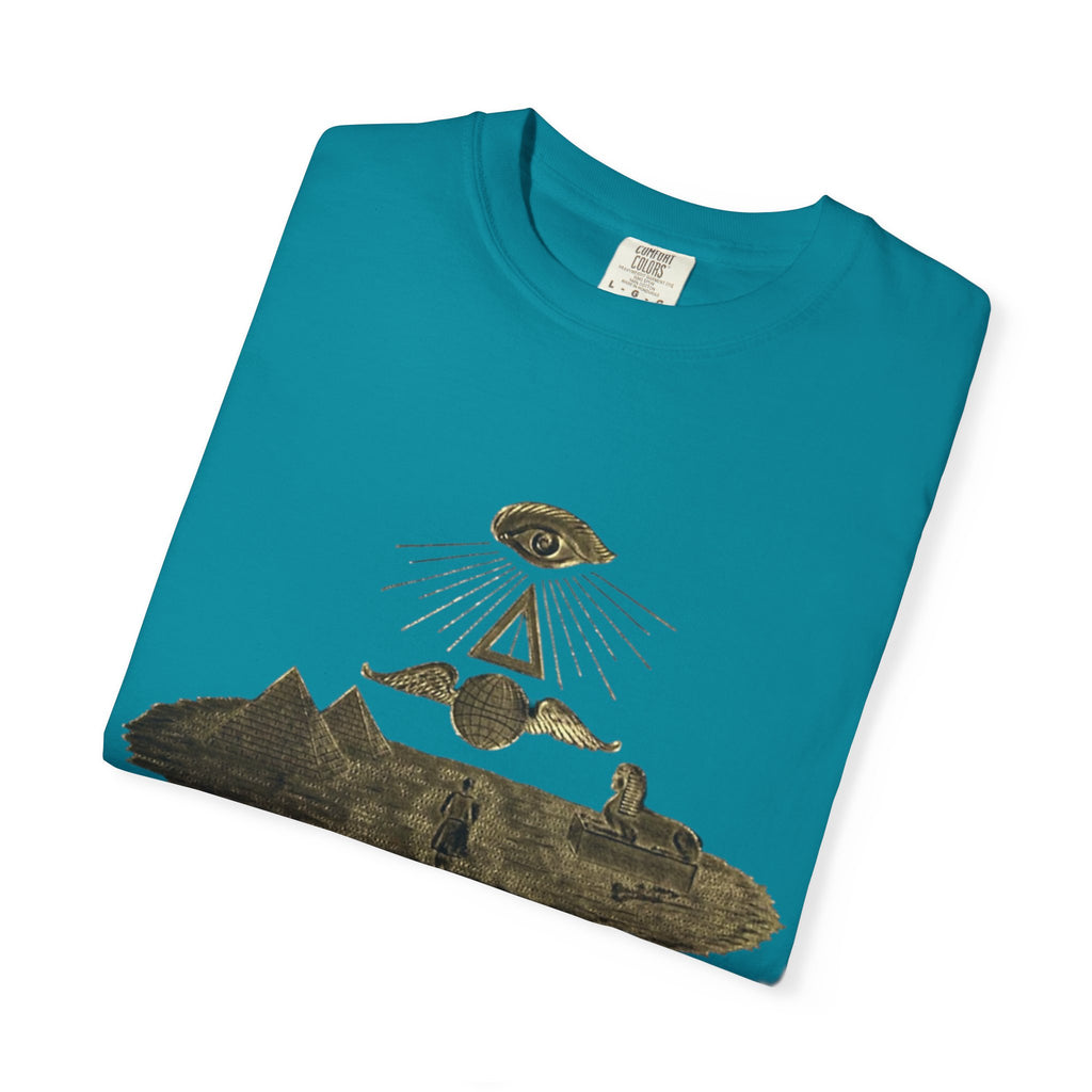 TRY Motivational T-Shirt — Vintage Eye & Triangle Graphic Tee