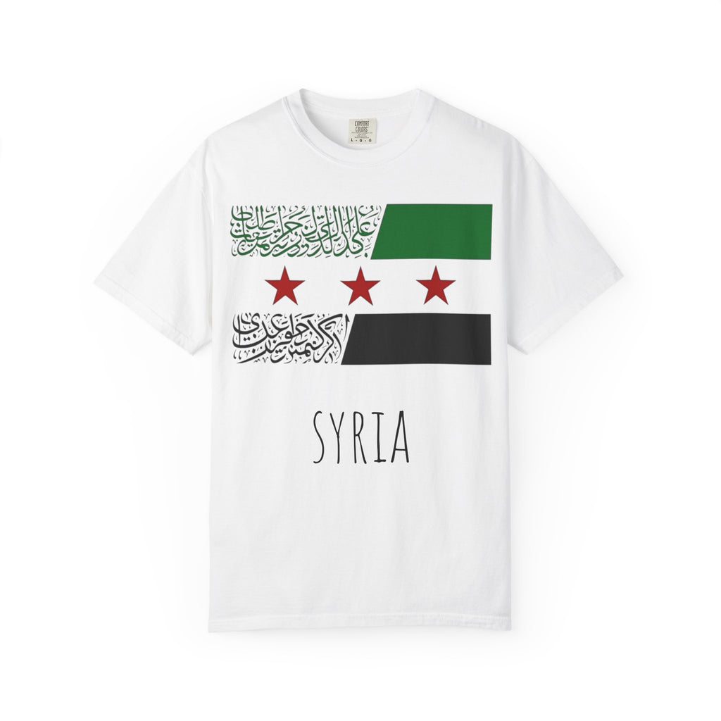 Syria Flag Graphic T-Shirt — Retro Arab Spring Stars Tee