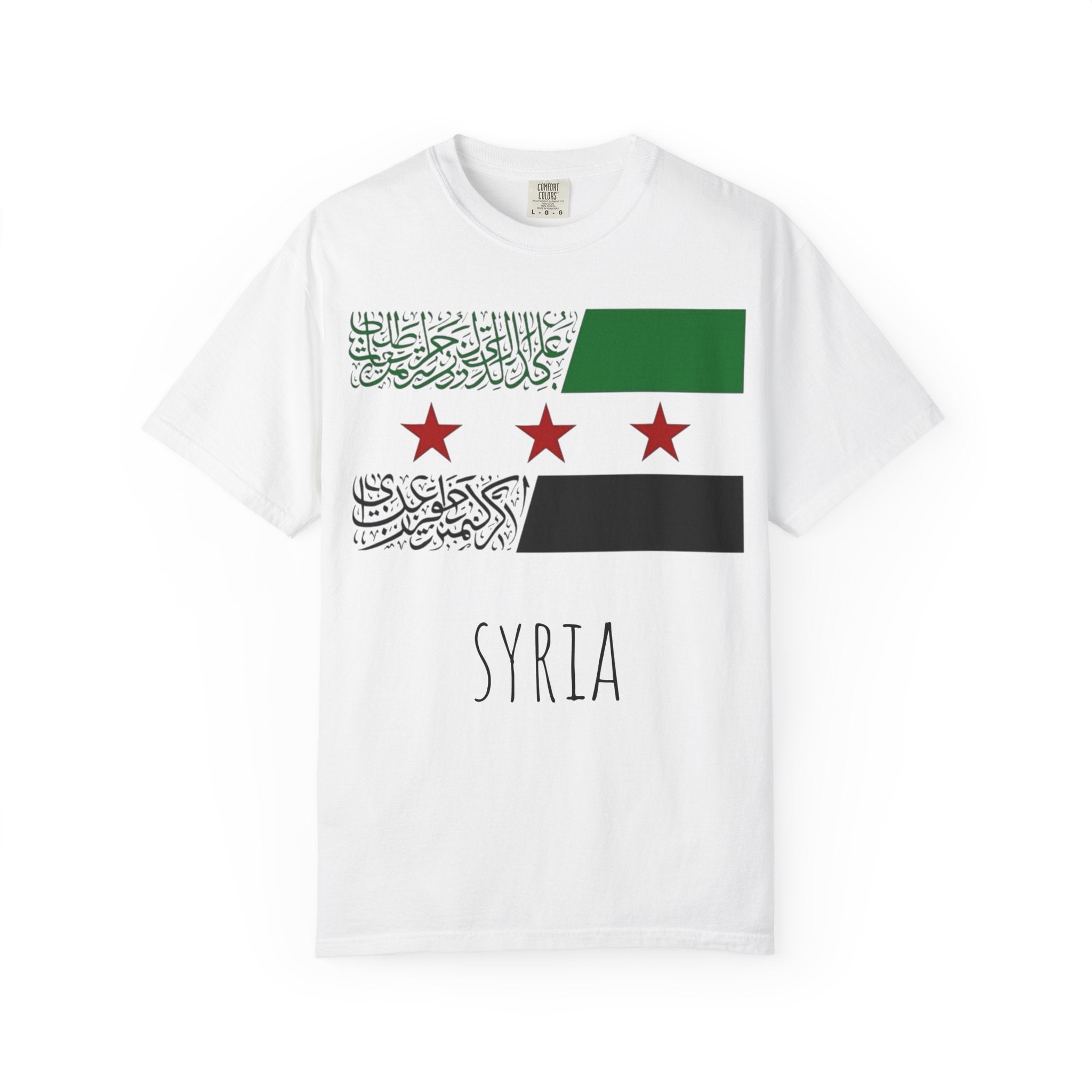 Syria Flag Graphic T-Shirt — Retro Arab Spring Stars Tee