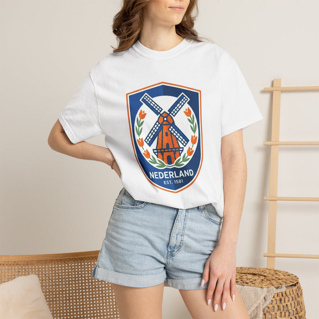 Nederland Windmill Crest T‑Shirt — Dutch Heritage Tee