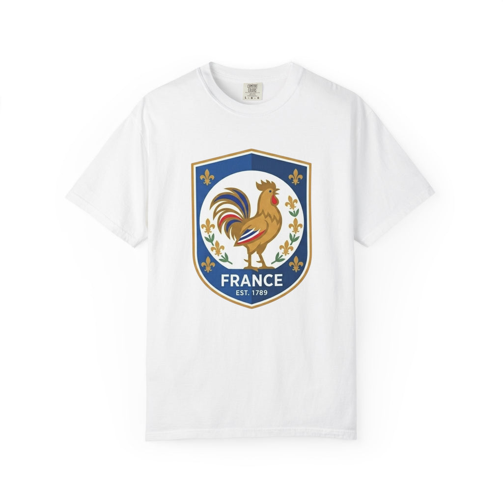 France Rooster Crest T-Shirt — French Heritage Vintage Emblem Tee