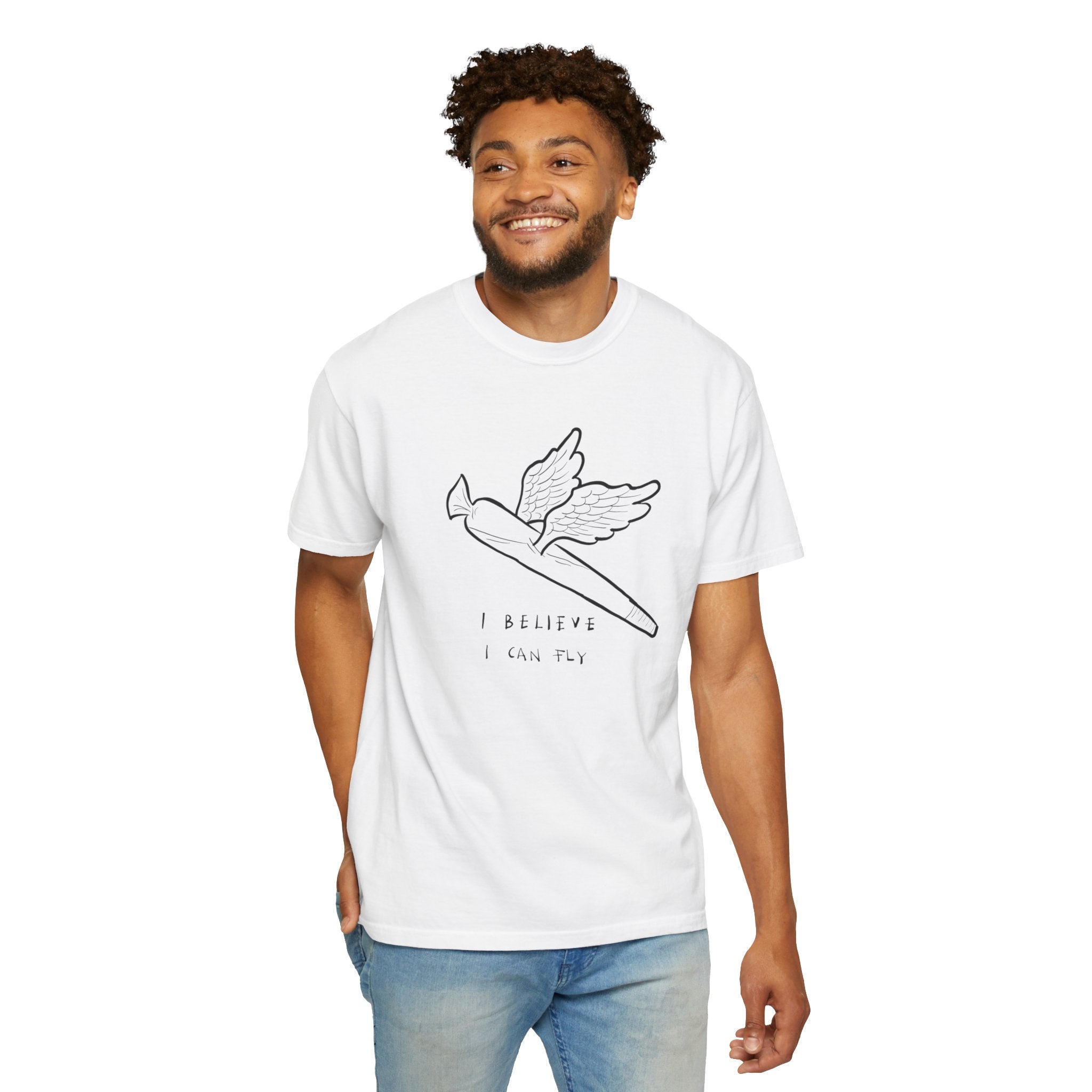 I Believe I Can Fly T-Shirt — Minimal Dove Sketch Tee