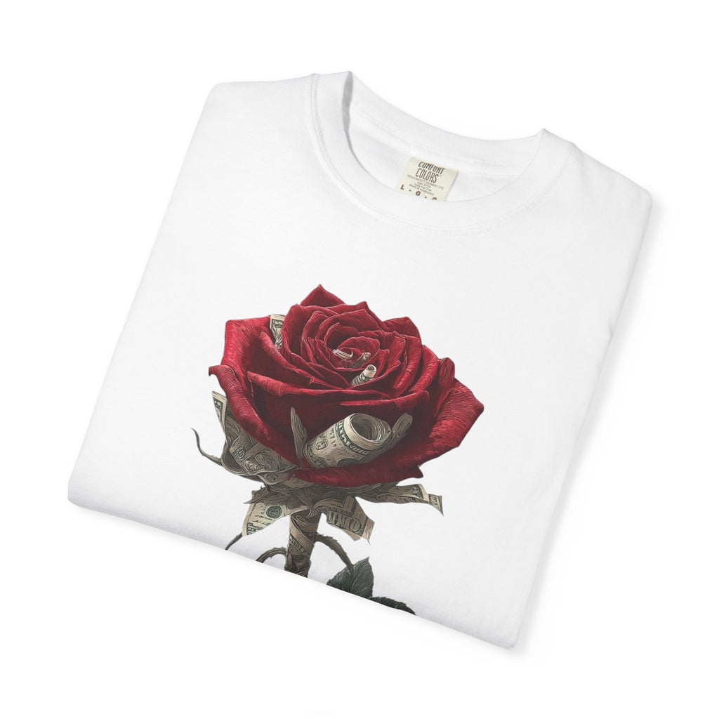 Rose Eye Graphic T-Shirt — Gothic Red Rose Illustration Tee