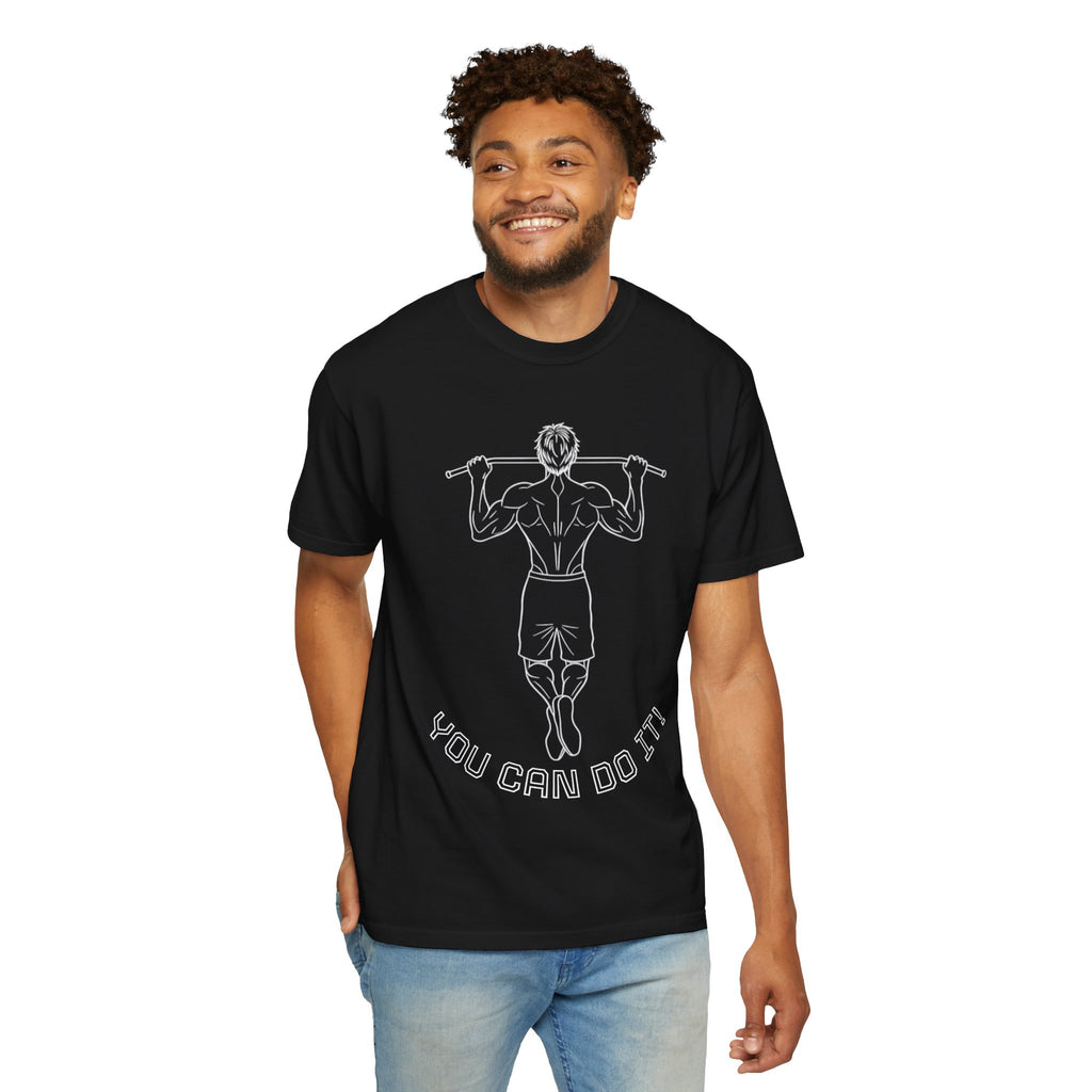 Fitness T-Shirt — "You Can Do It" / Testosterone Graphic Gym Tee