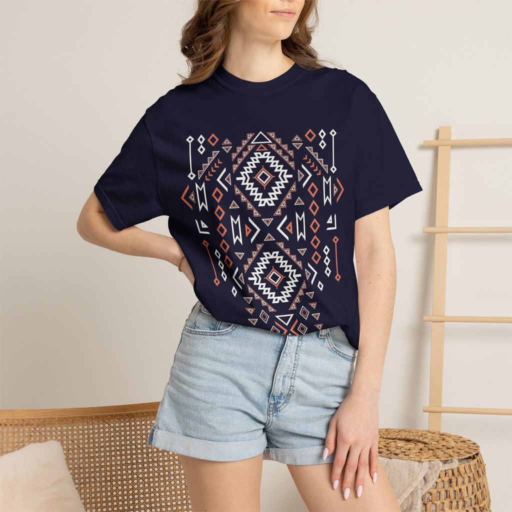 Aztec Geometric Tee — Southwestern Tribal Pattern T-Shirt