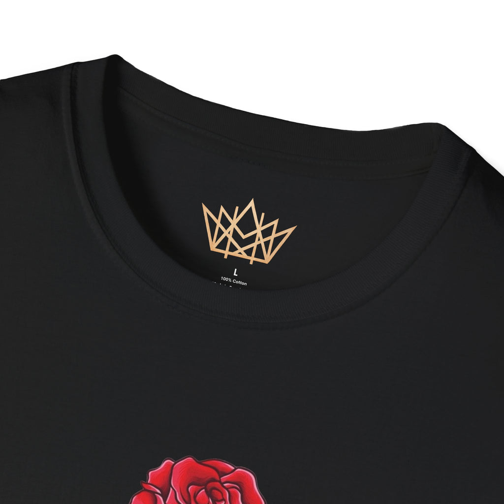 Rose Graphic T-Shirt with Japanese Kanji