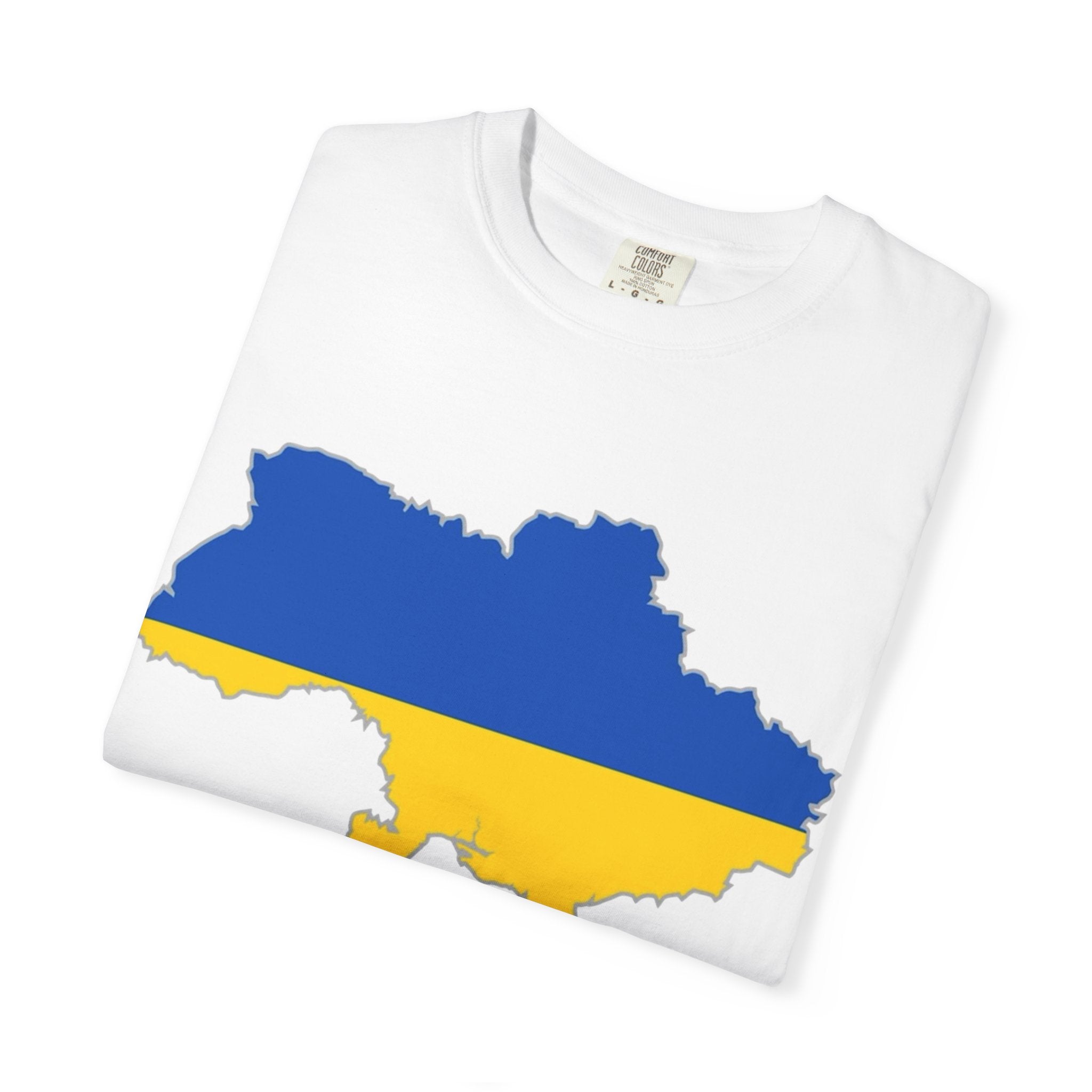 Ukraine Flag Map T-Shirt — Support Ukrainian Pride Tee