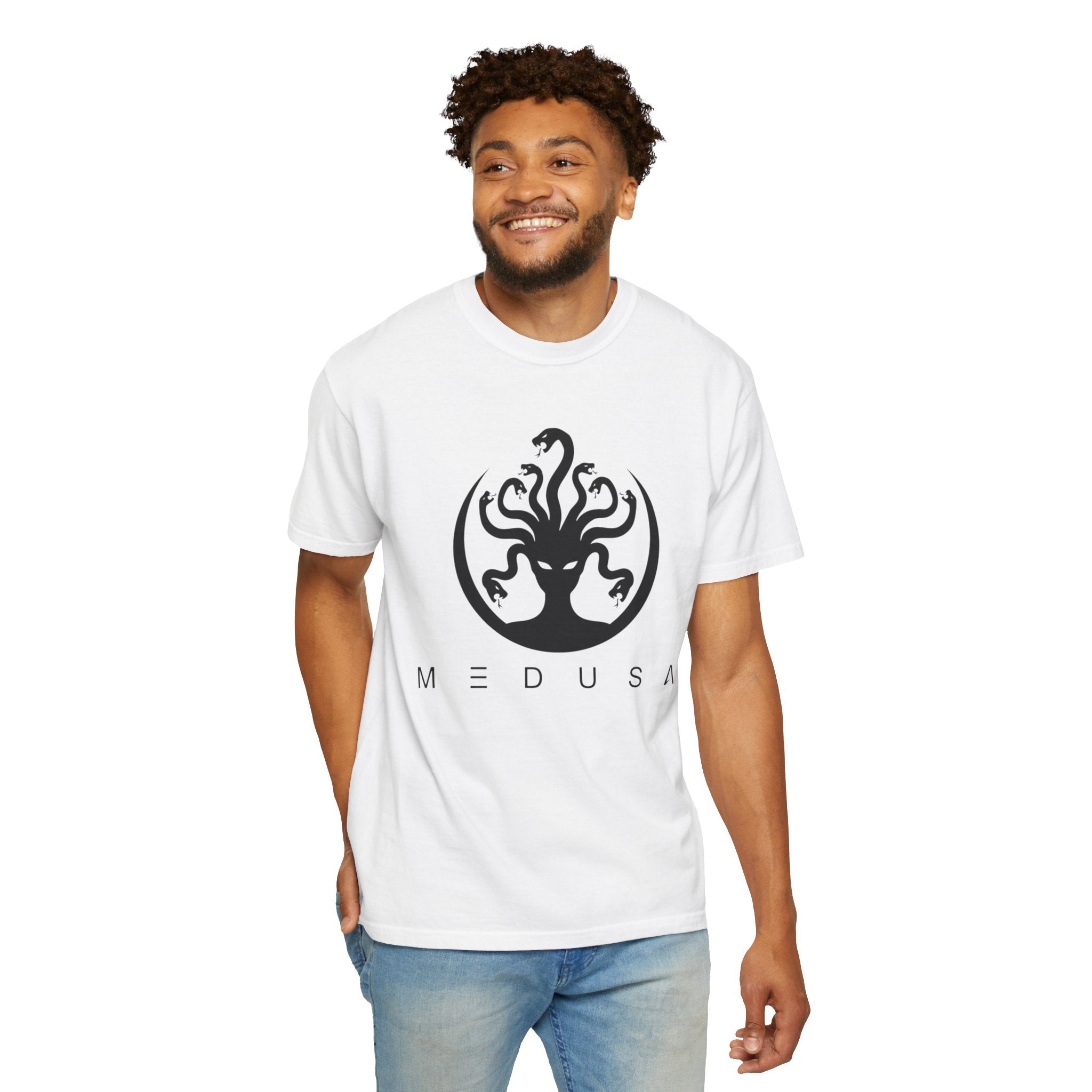 Medusa Graphic T-Shirt — Mythic Snake-Head Design