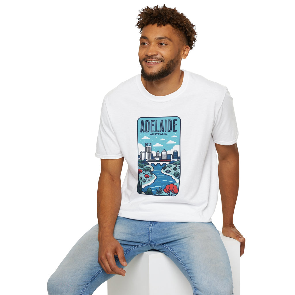 Adelaide Australia skyline graphic T-Shirt | City travel souvenir tee