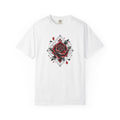 Rose Tattoo Graphic T-Shirt — Red Rose Diamond Design