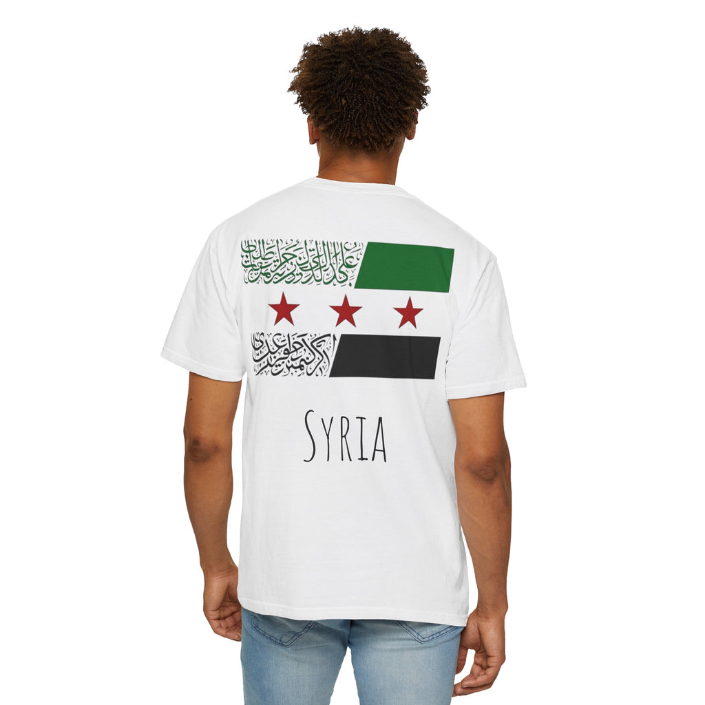 Syria Flag Graphic T-Shirt — Retro Arab Spring Stars Tee
