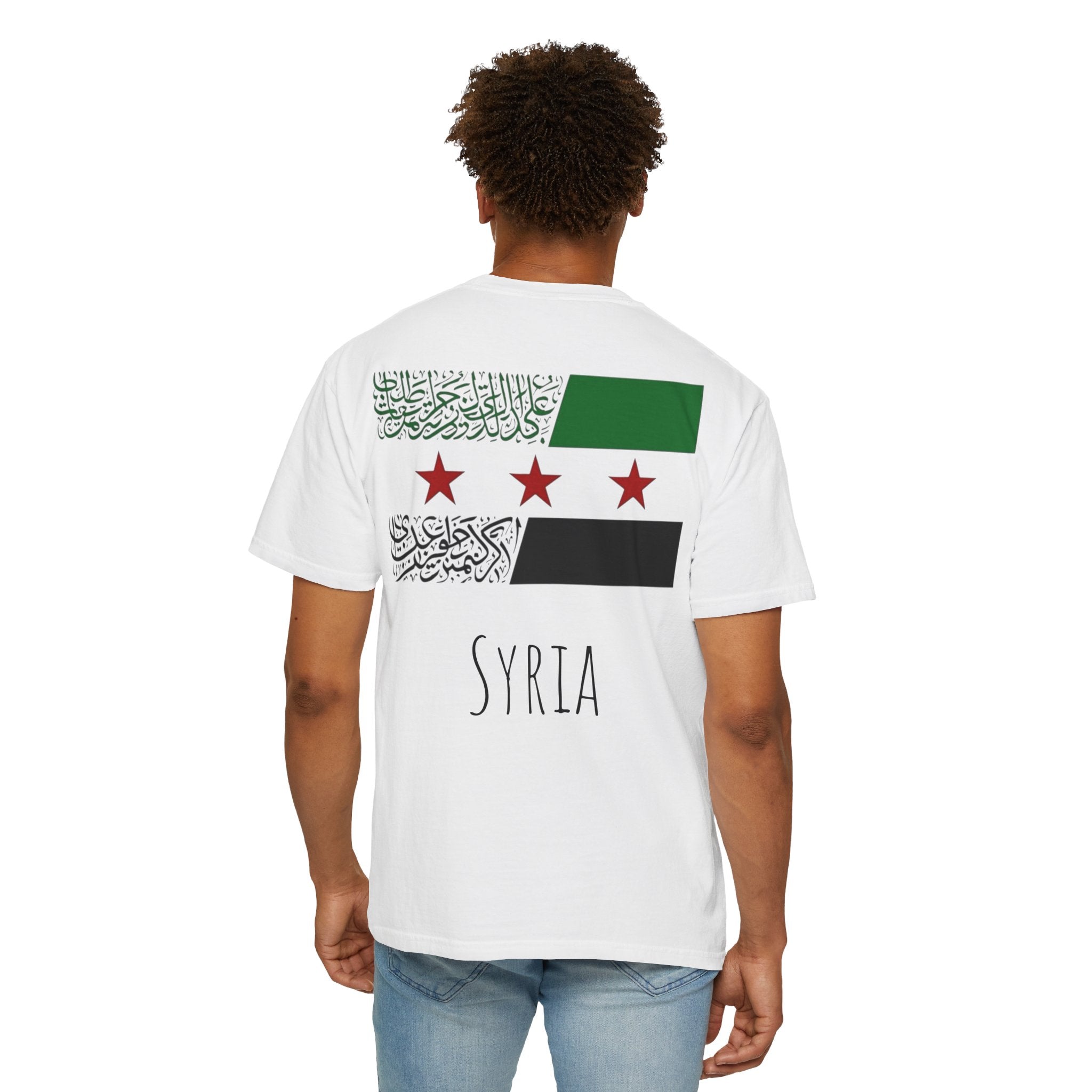 Syria Flag Graphic T-Shirt — Retro Arab Spring Stars Tee