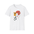 Abstract Floral Face T-Shirt — Minimalist Artistic Woman Graphic Tee