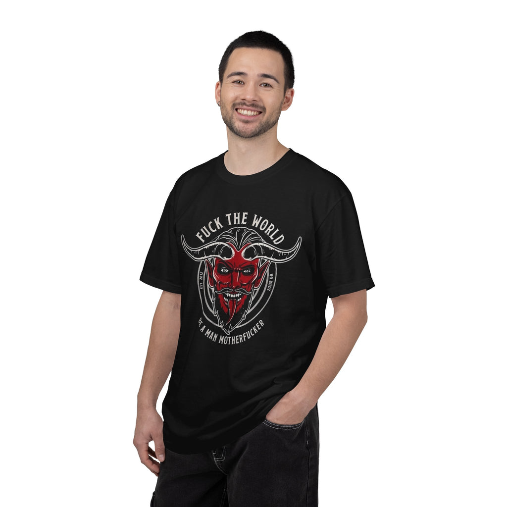 Devil Skull with Horns Fuck The World T-Shirt | Bold Graphic Tee