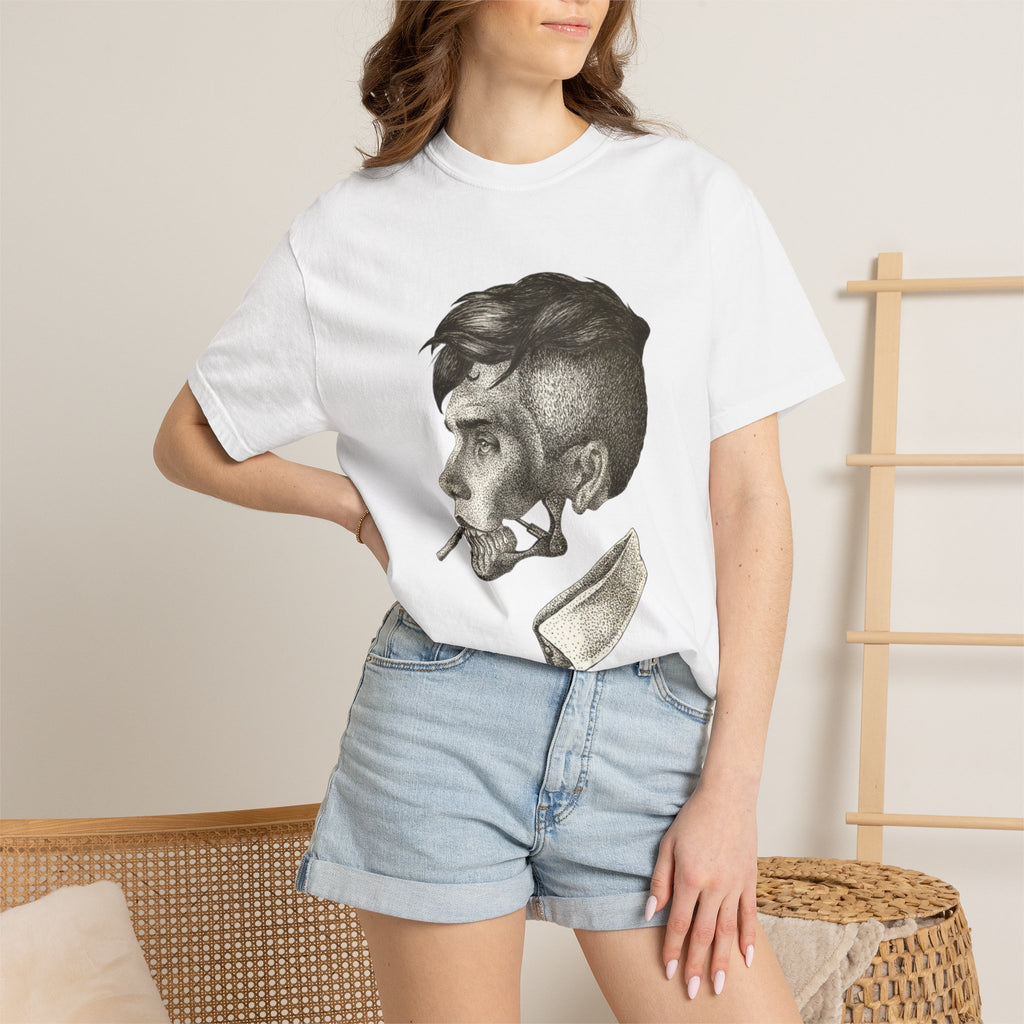 Skull Profile Cigarette T-Shirt