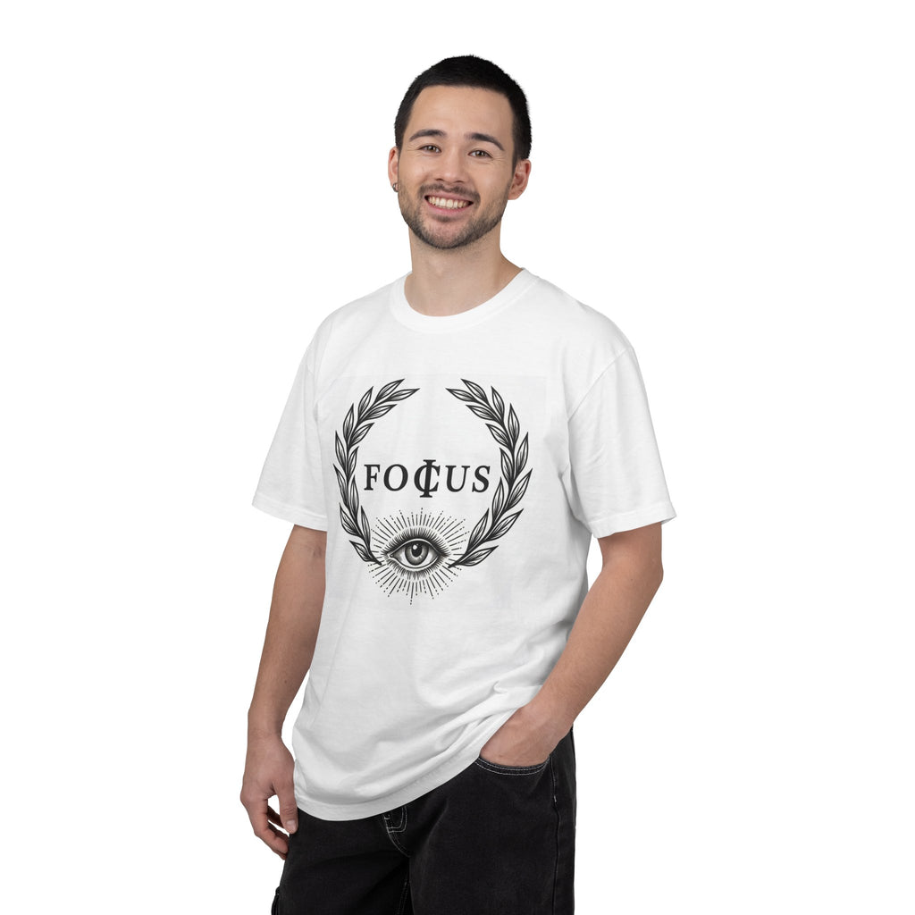 Focus Eye Laurel T-shirt | All-Seeing Eye Illustration, Motivational Typography