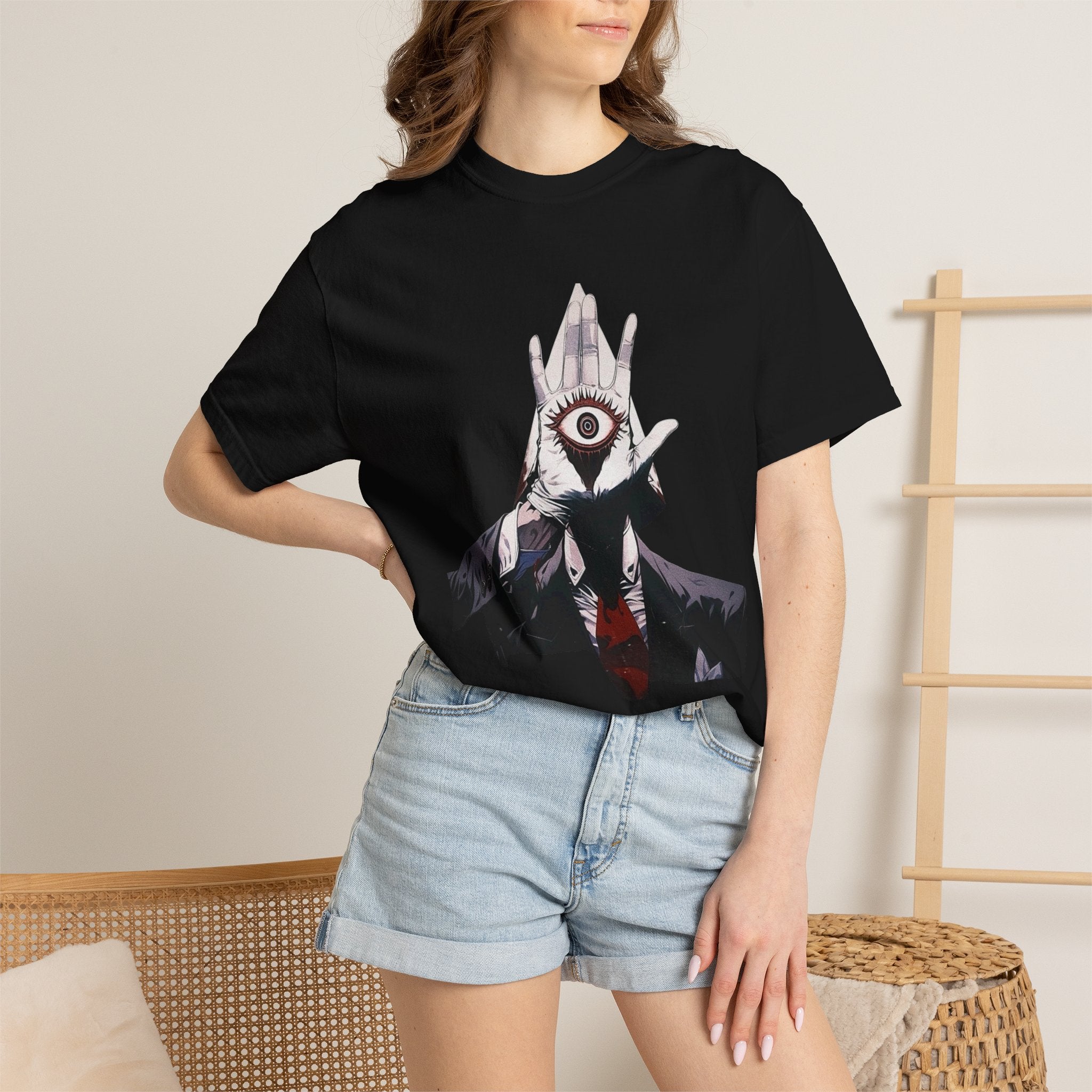 Occult Eye Graphic T-Shirt — All-Seeing Hand Illustration