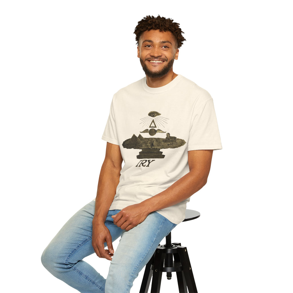 TRY Motivational T-Shirt — Vintage Eye & Triangle Graphic Tee