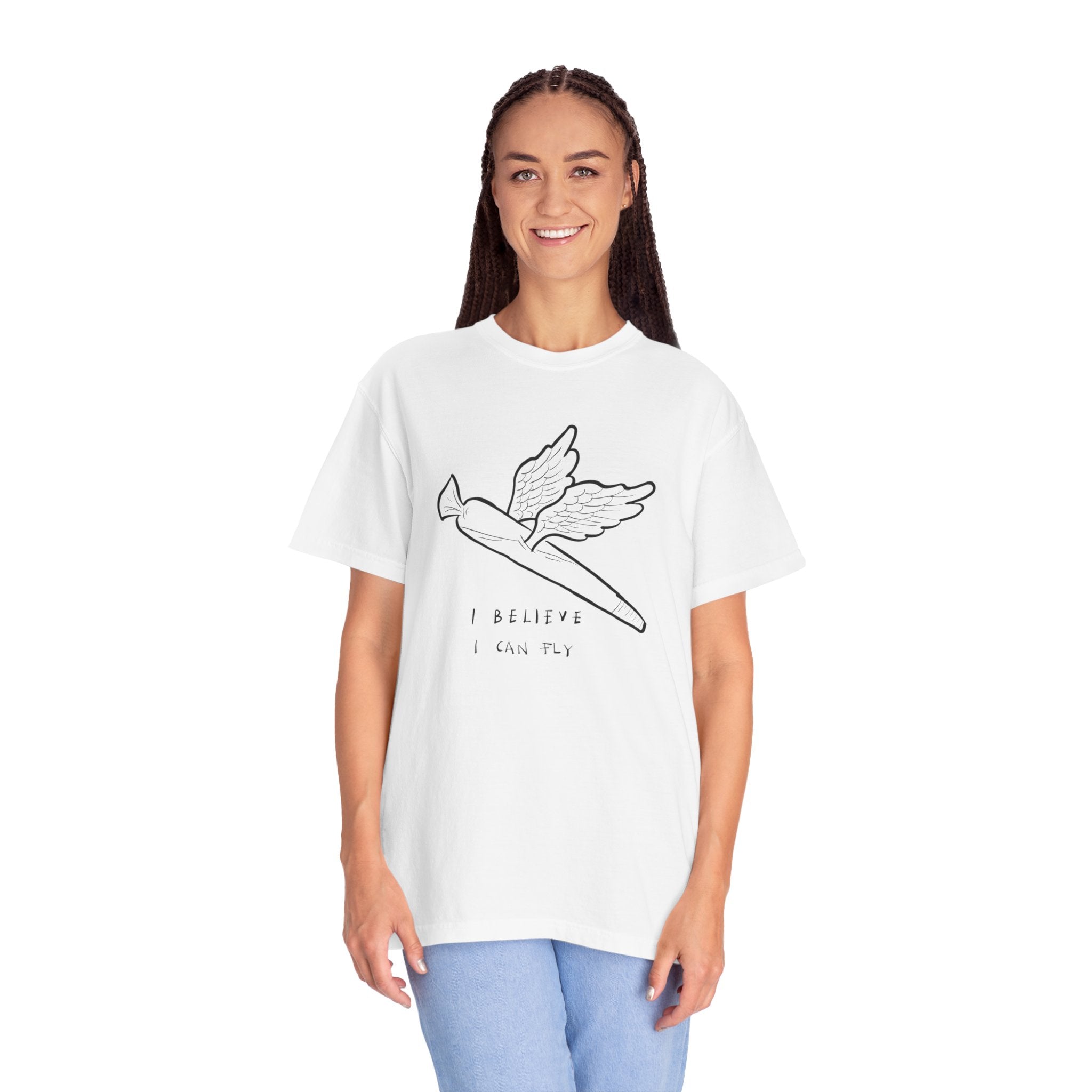 I Believe I Can Fly T-Shirt — Minimal Dove Sketch Tee
