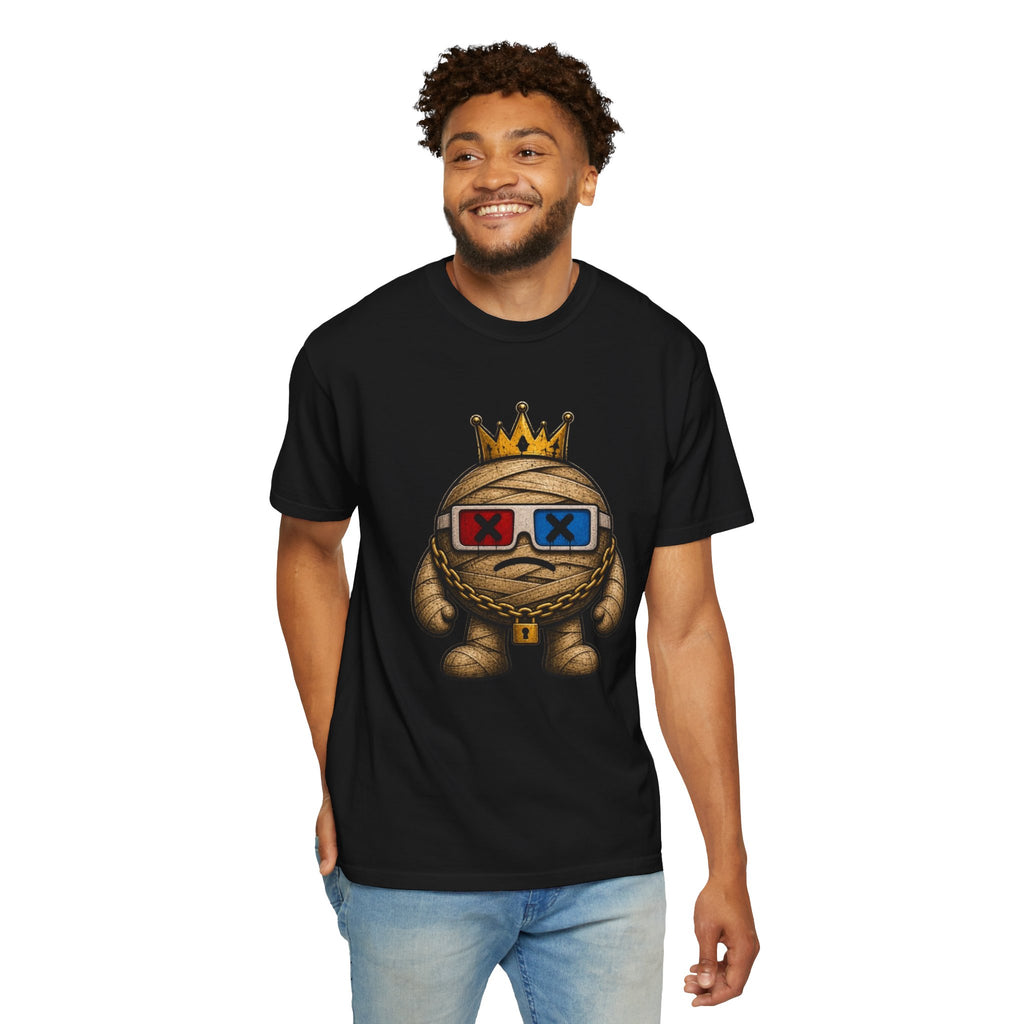 King Mummy Graphic T-Shirt — Retro 3D Glasses Cartoon Tee