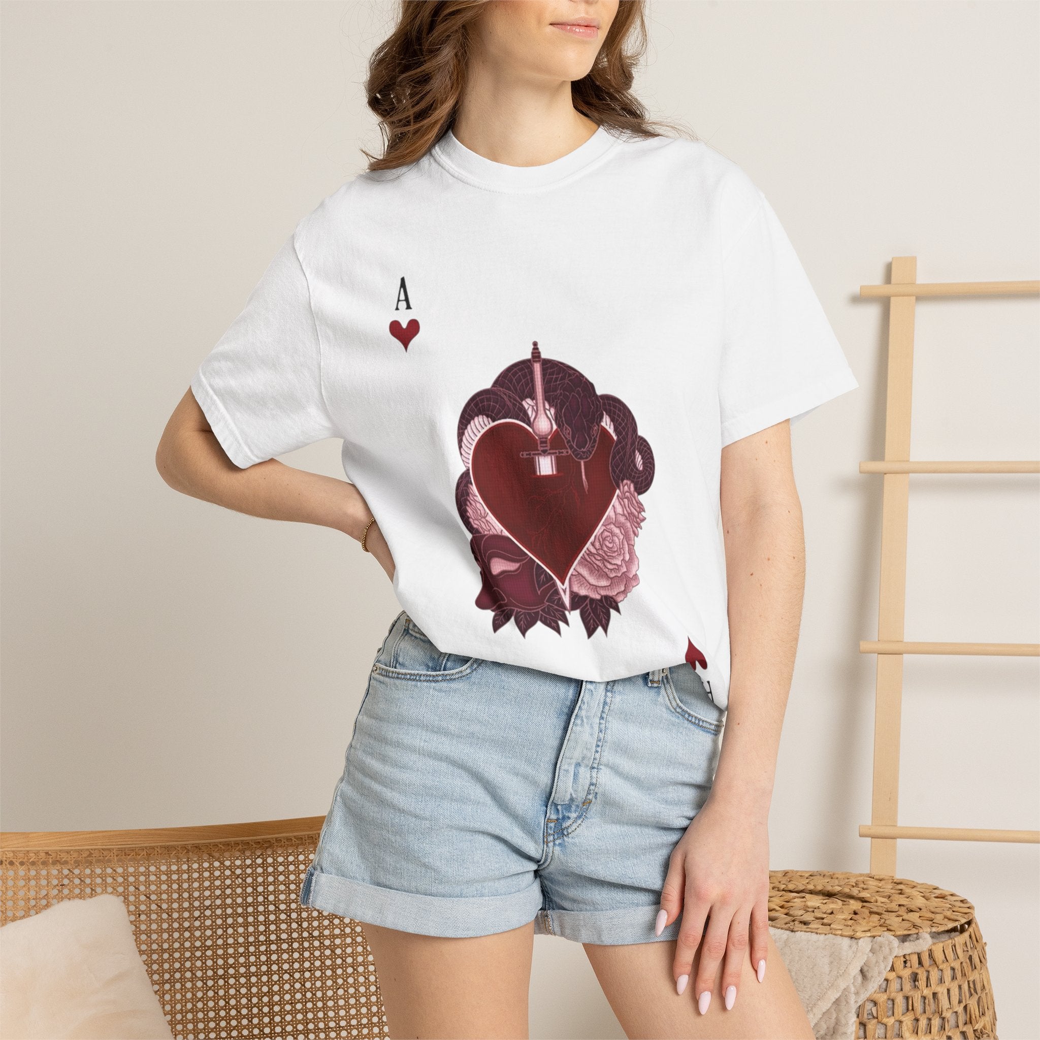 Ace of Hearts Graphic T-Shirt — Romantic Playing Card Tee