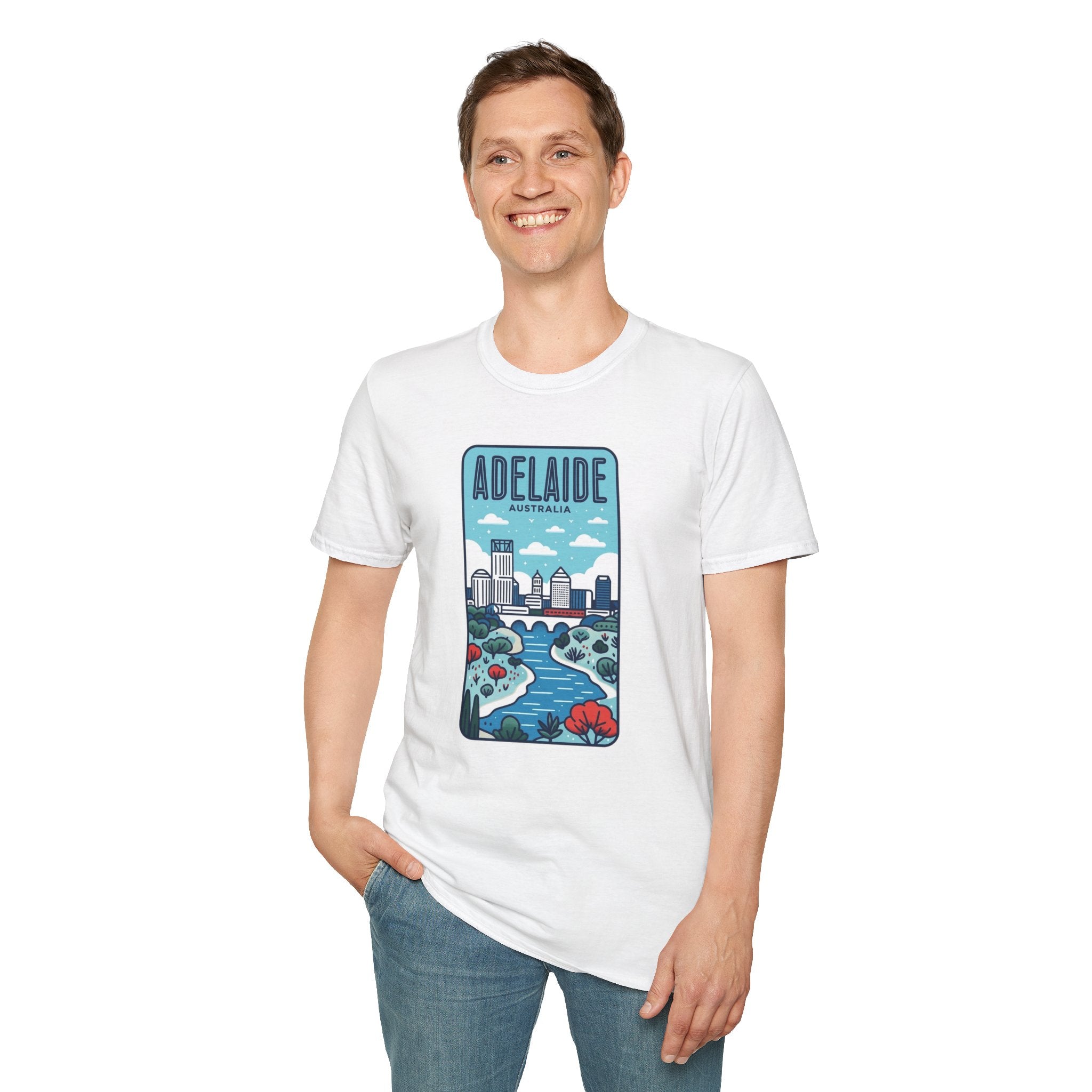 Adelaide Australia skyline graphic T-Shirt | City travel souvenir tee