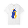 Blue and Yellow Intertwined Hands T-shirt | Minimalist Illustration