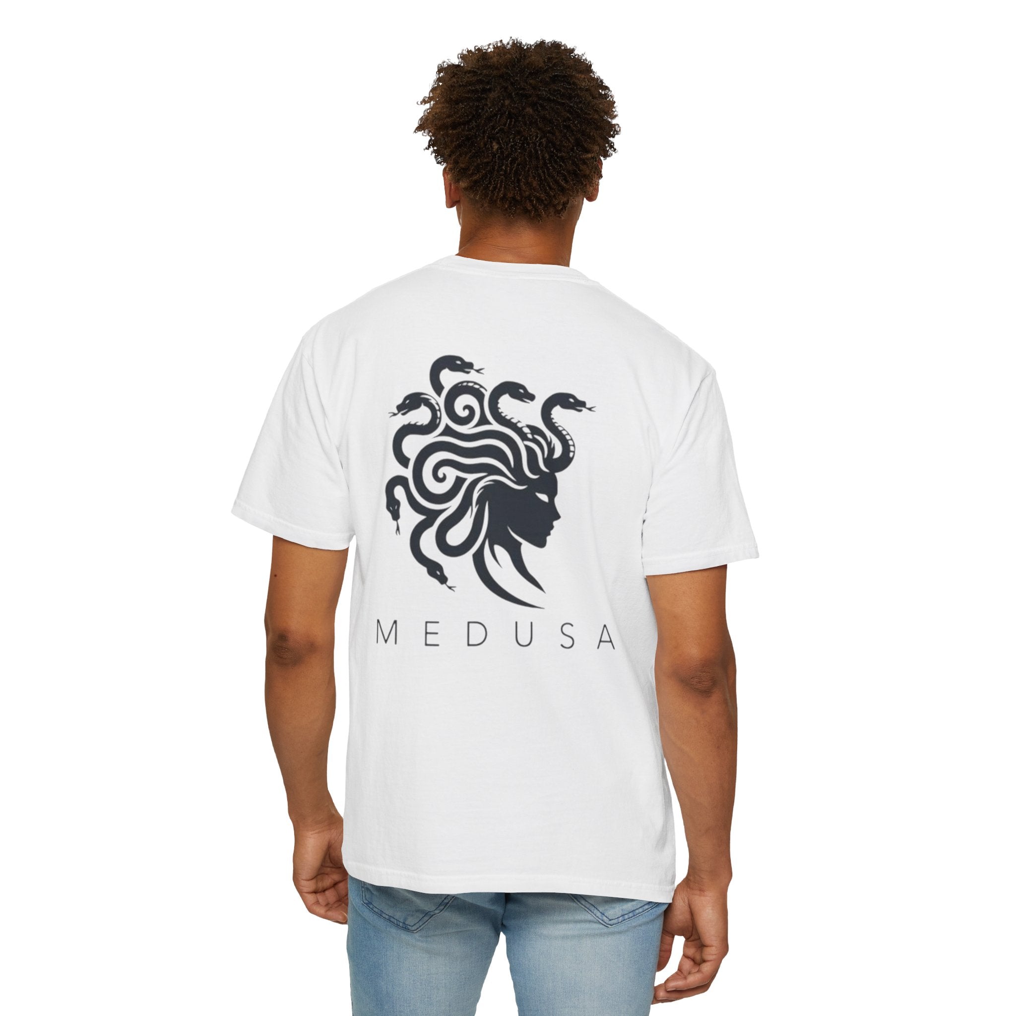 Medusa Graphic T-Shirt — Mythic Snake-Head Design