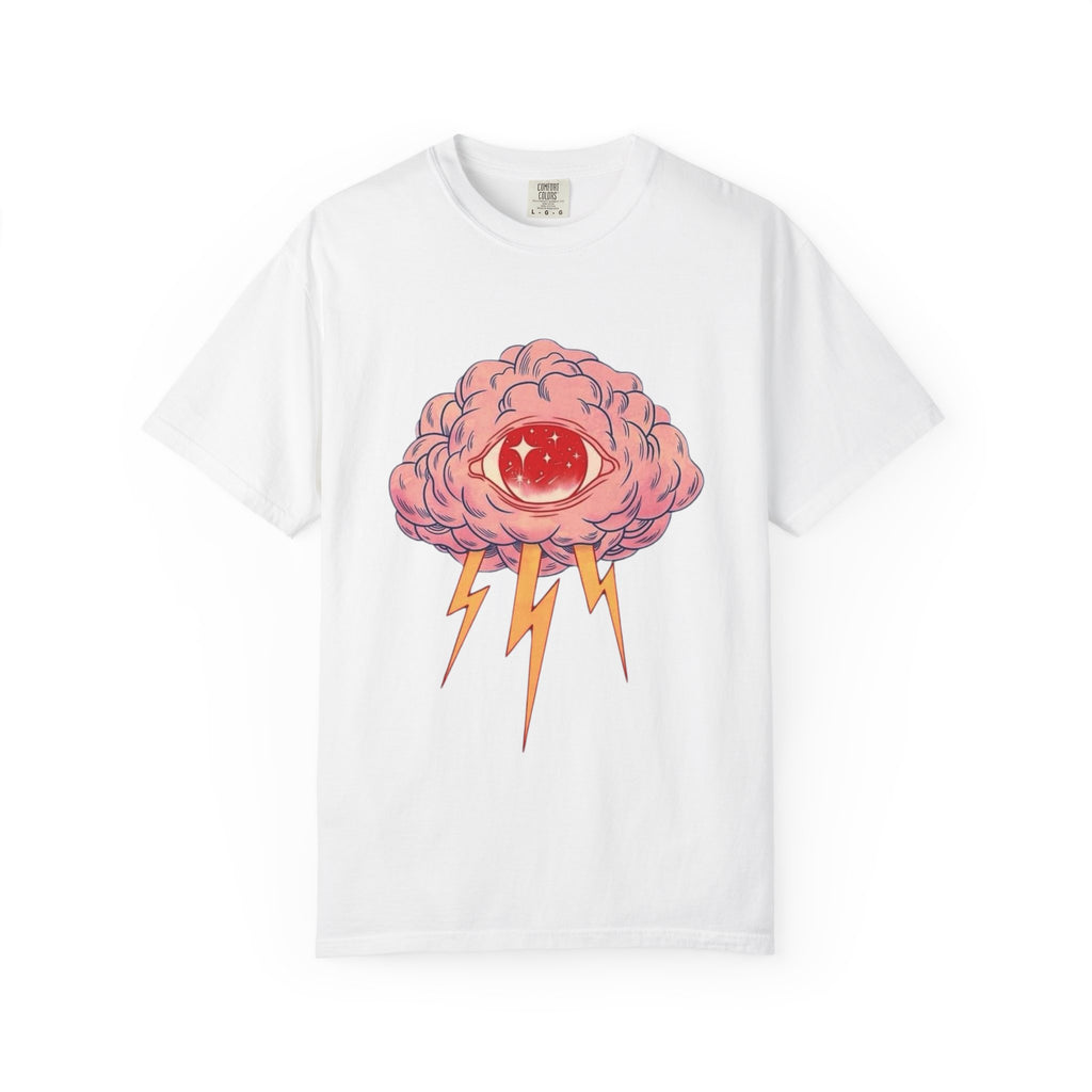Graphic T-Shirt — Psychedelic Eye & Lightning Brain Tee