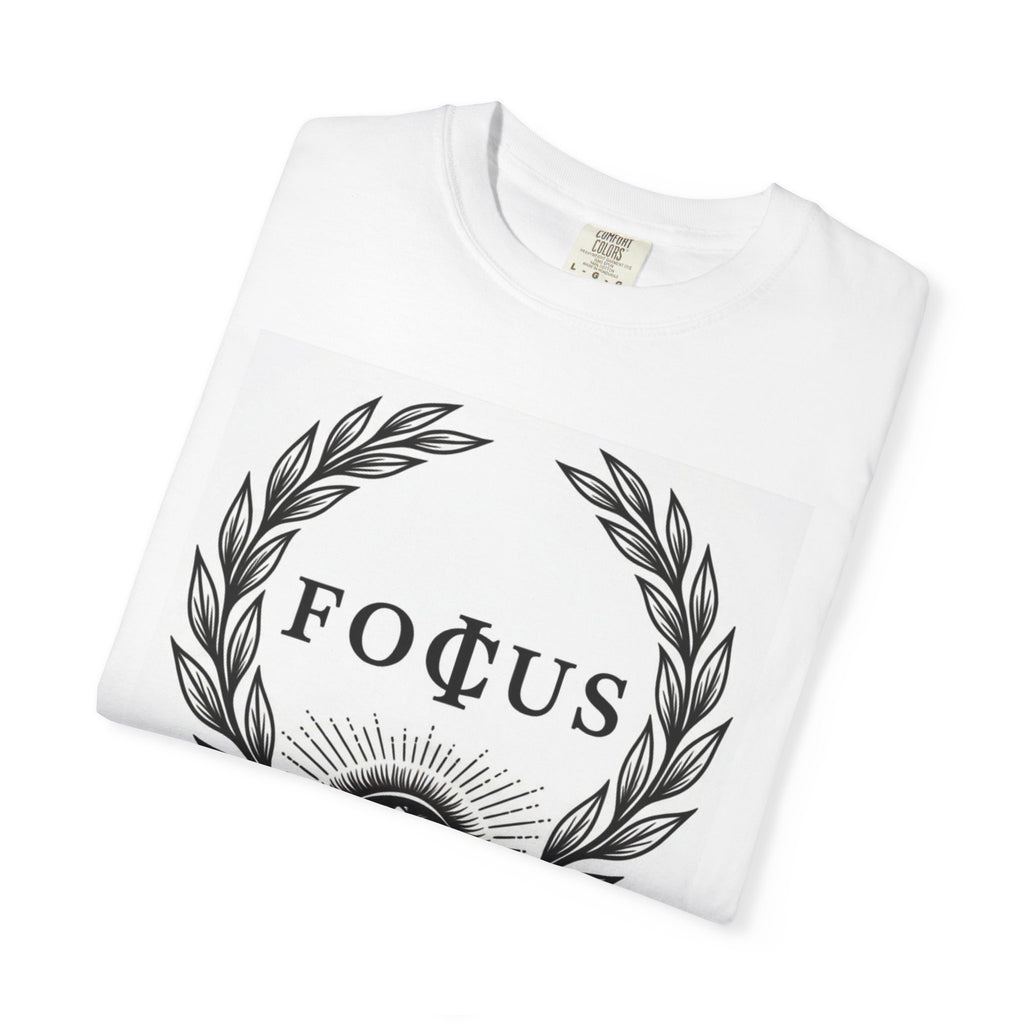 Focus Eye Laurel T-shirt | All-Seeing Eye Illustration, Motivational Typography