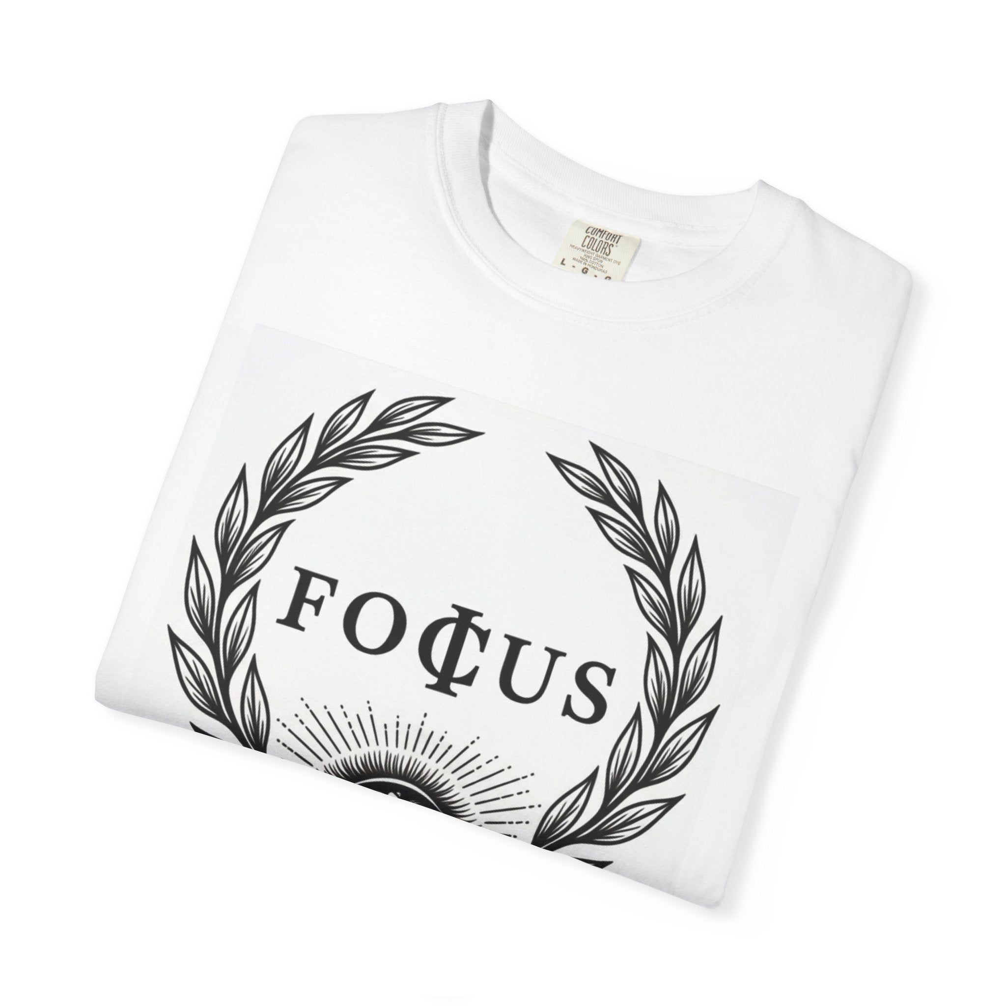 Focus Eye Laurel T-shirt | All-Seeing Eye Illustration, Motivational Typography