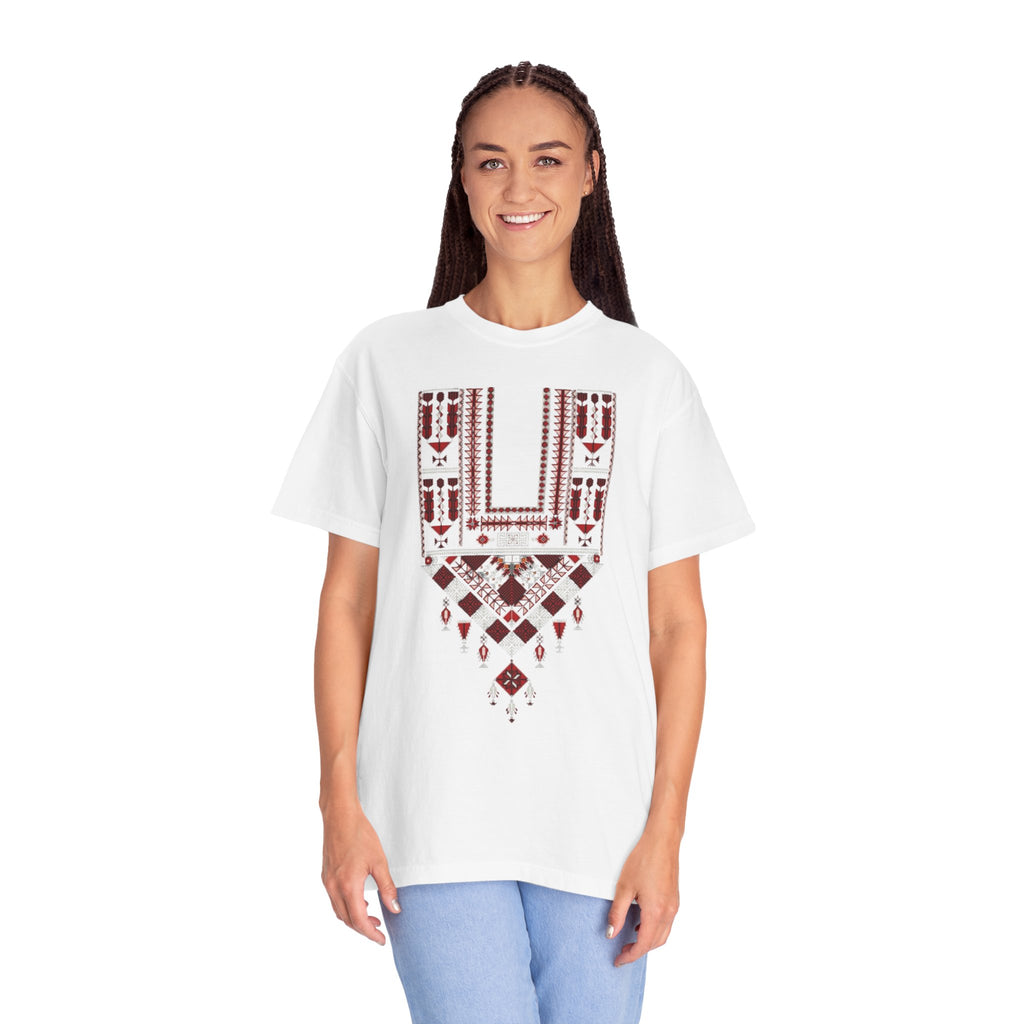 Embroidered Geo Necklace T-Shirt — Tribal Chevron Graphic Tee