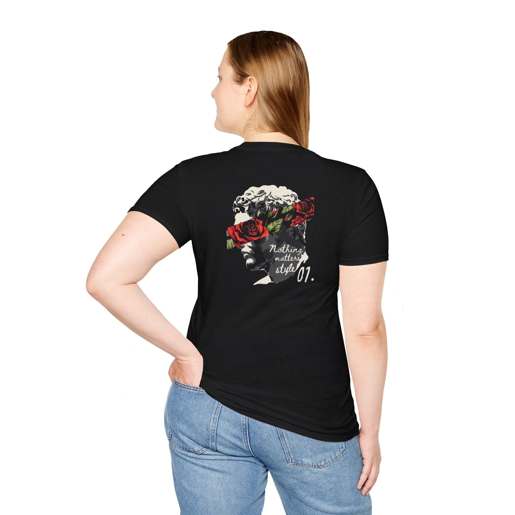 Rose Graphic T-Shirt with Japanese Kanji