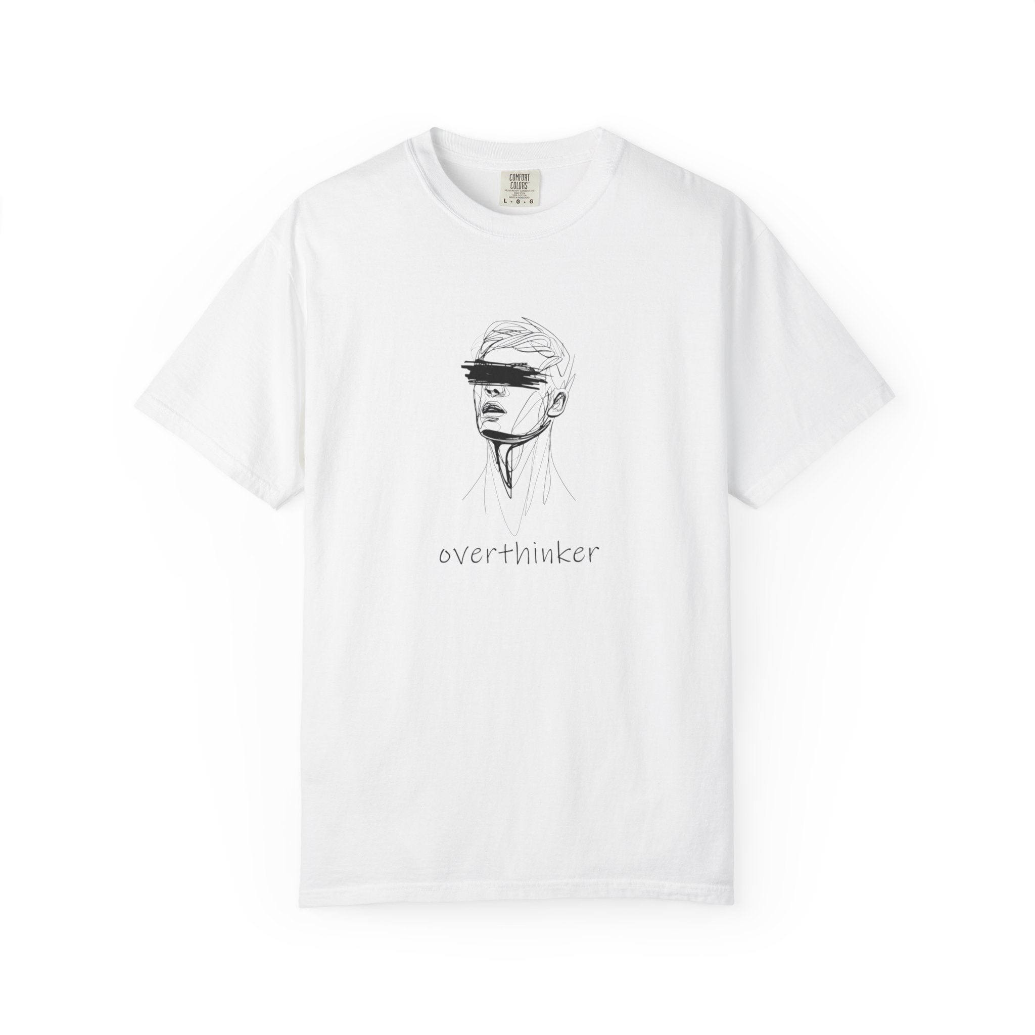 Overthinker Graphic T-Shirt — Minimalist Sketch Tee