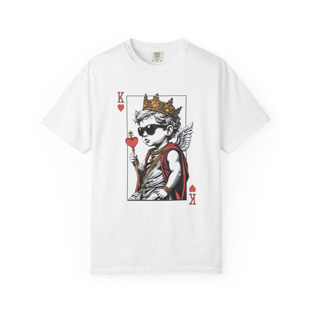 King of Hearts Cupid T-Shirt — Retro Playing Card Design