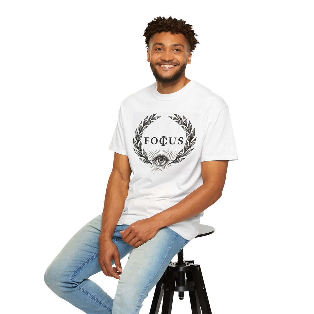 Focus Eye Laurel T-shirt | All-Seeing Eye Illustration, Motivational Typography