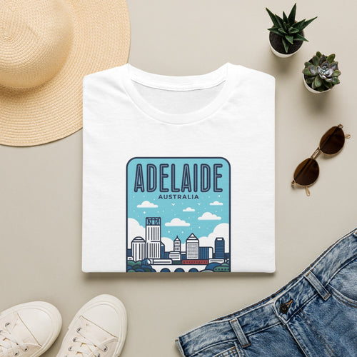 Adelaide Australia skyline graphic T-Shirt | City travel souvenir tee