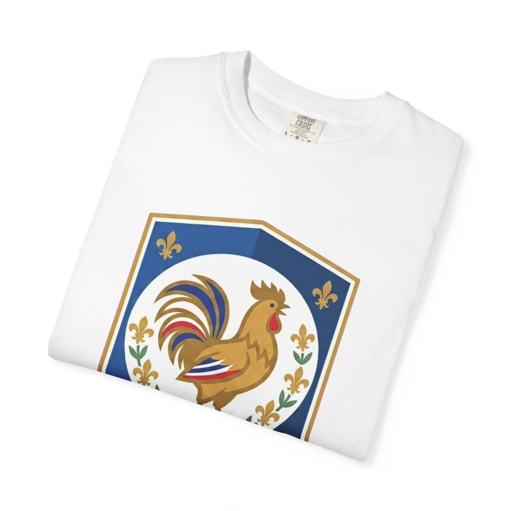 France Rooster Crest T-Shirt — French Heritage Vintage Emblem Tee