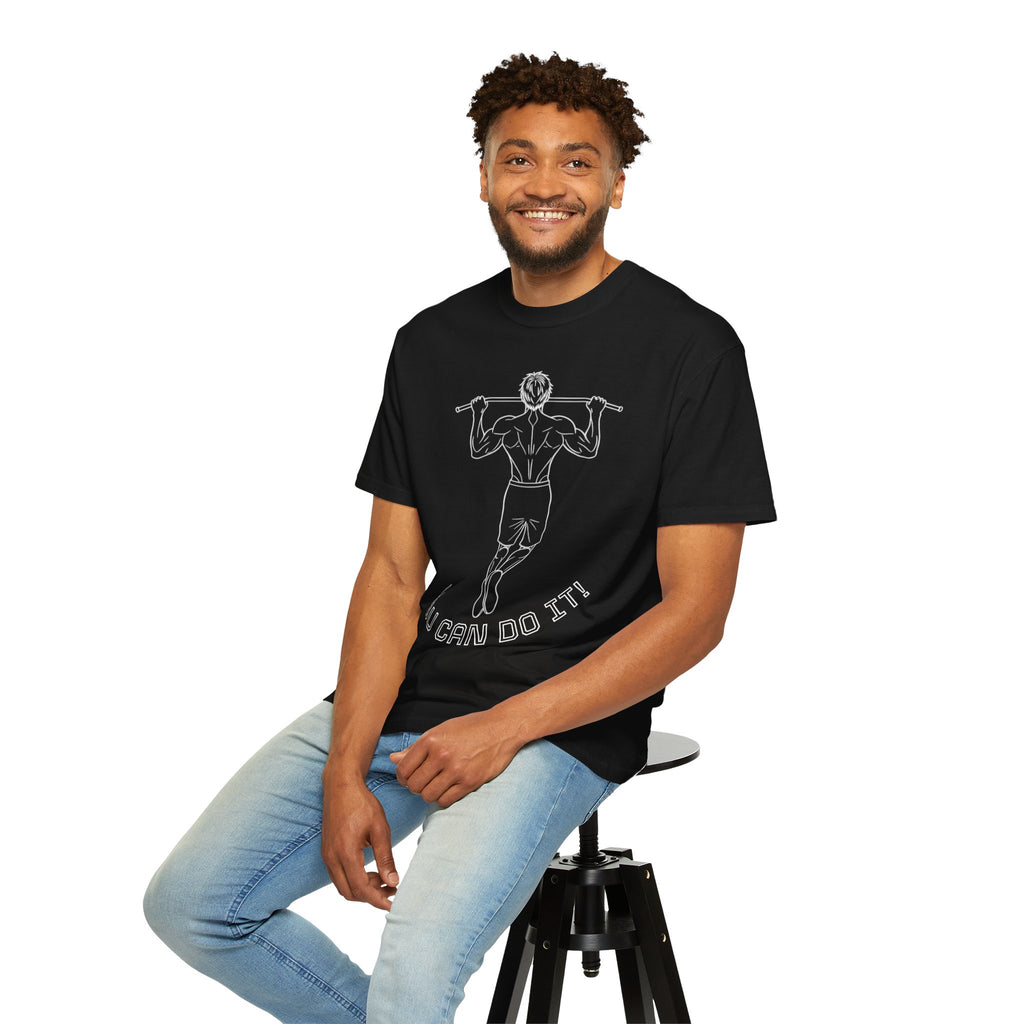 Fitness T-Shirt — "You Can Do It" / Testosterone Graphic Gym Tee