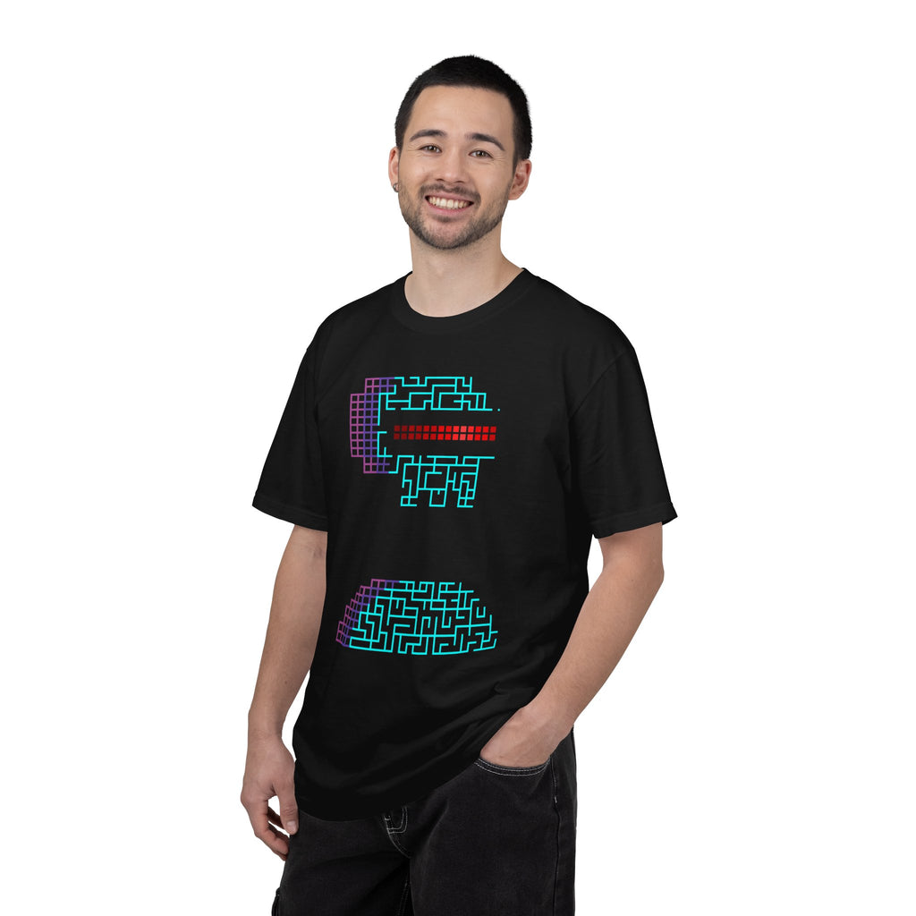 Retro Maze Pixel Pac-Man T-shirt | Neon Gamer Arcade Tee