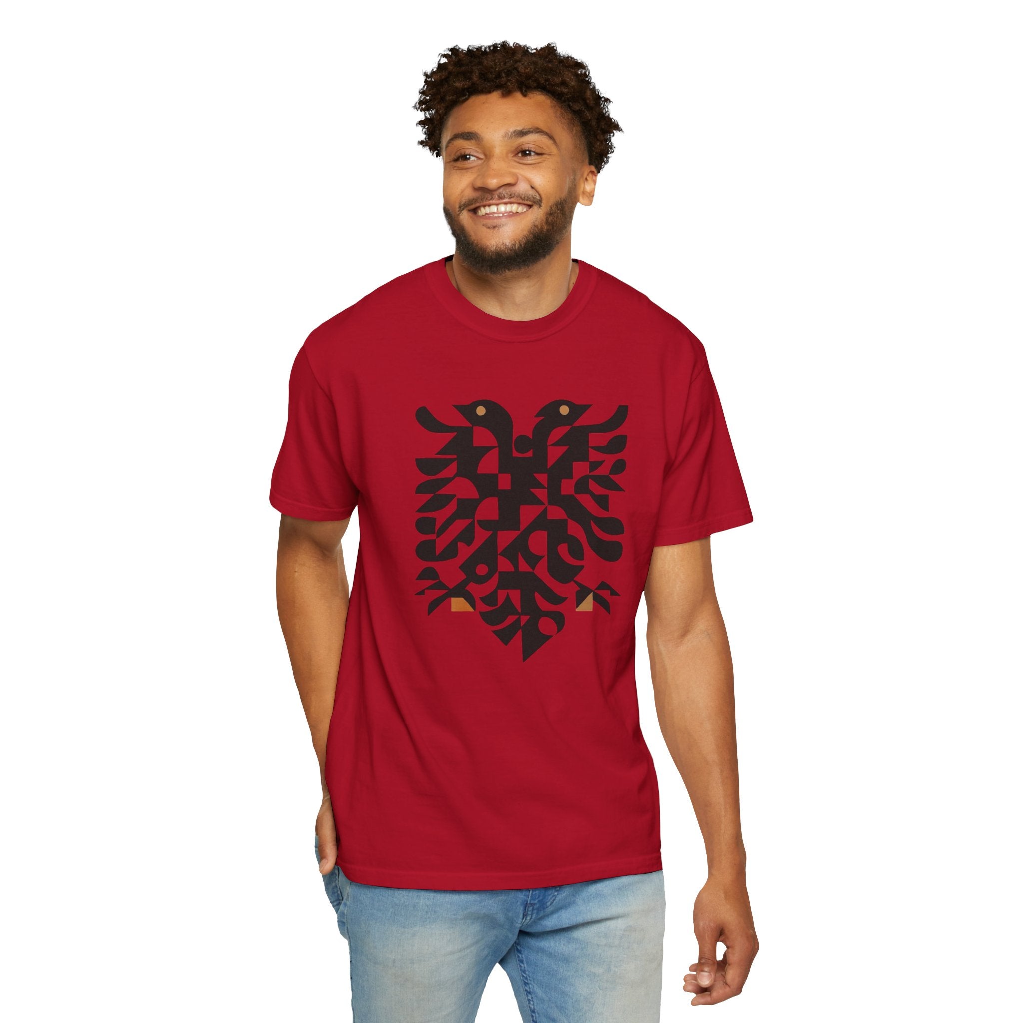 Albanian Double-Headed Eagle T-Shirt — Patriotic Albanian Flag Design