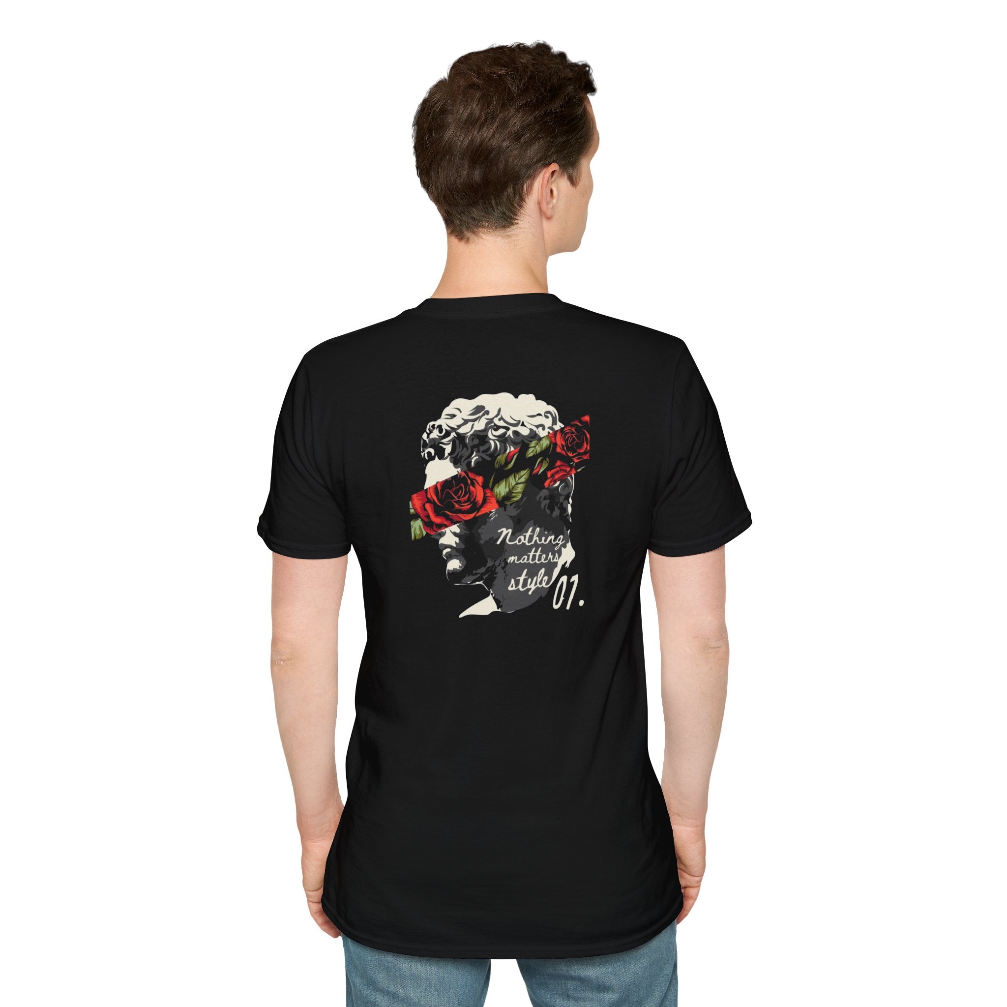 Rose Graphic T-Shirt with Japanese Kanji