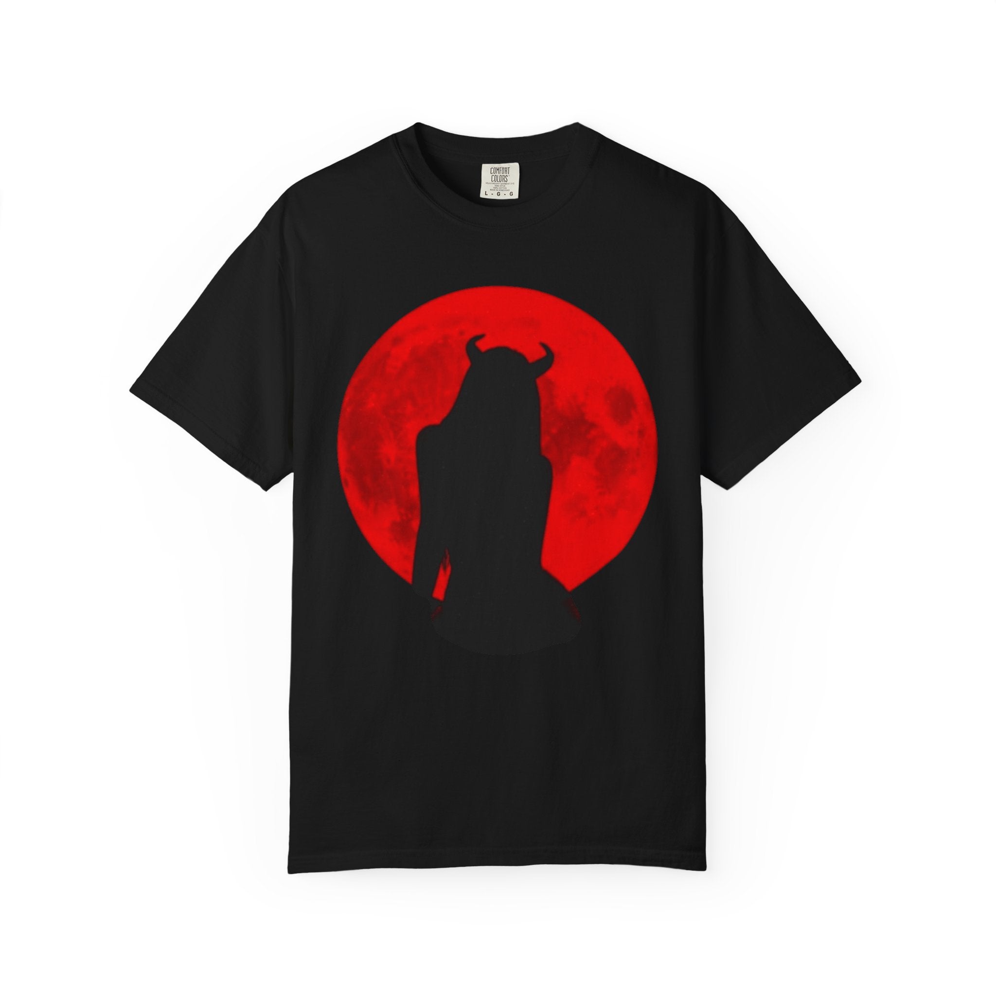 Devil Silhouette T-Shirt — Red Moon Horror Graphic Tee