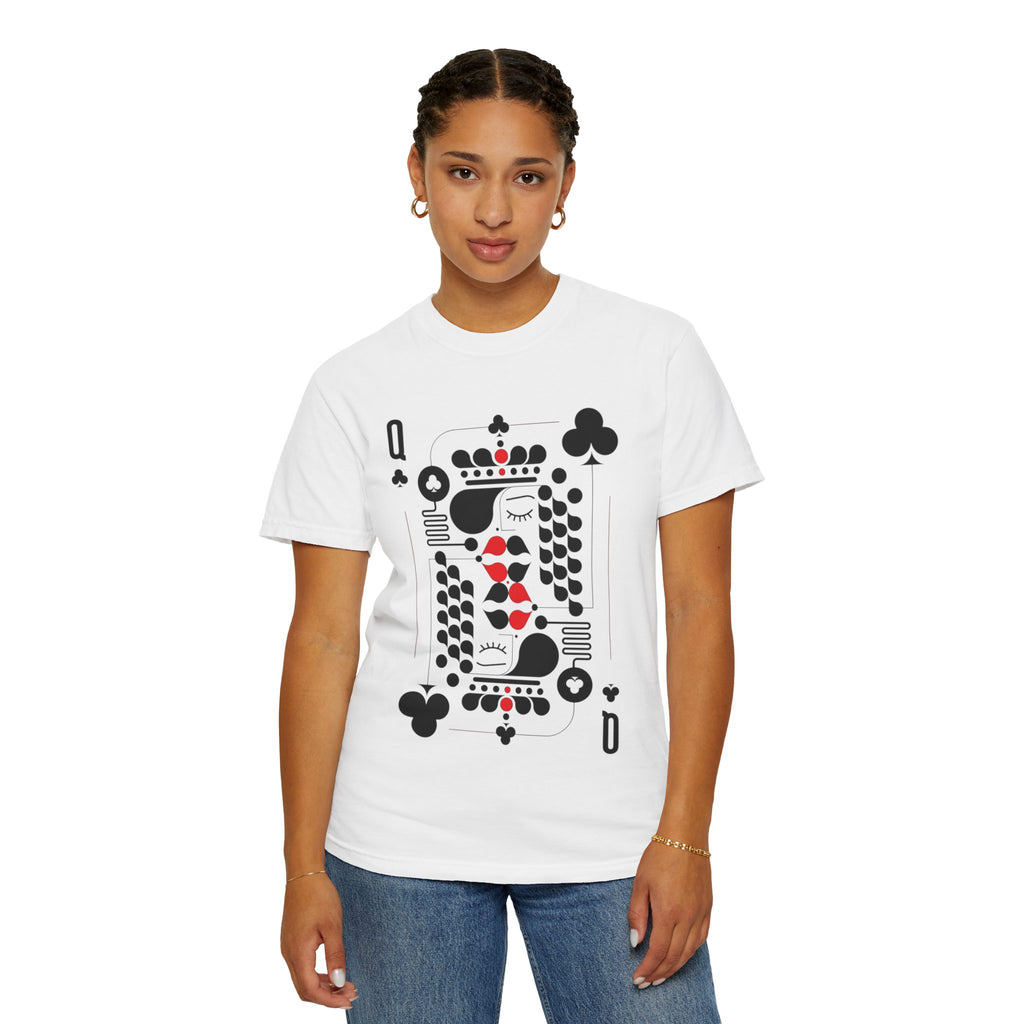Queen of Clubs Graphic T‑Shirt — Playing Card Design