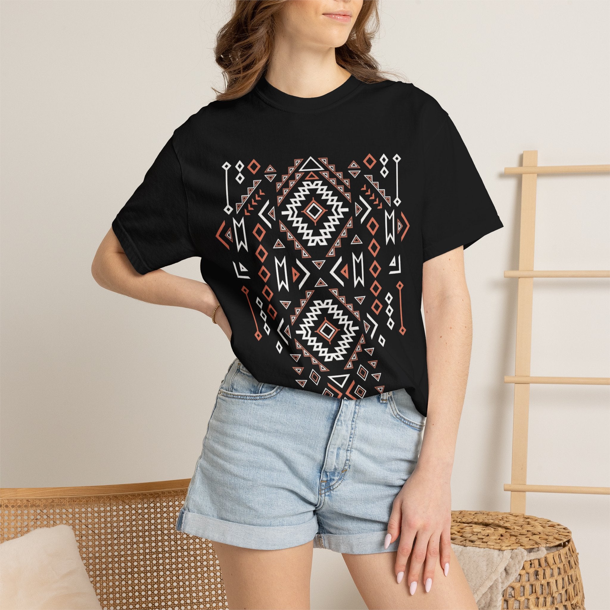 Aztec Geometric Tee — Southwestern Tribal Pattern T-Shirt