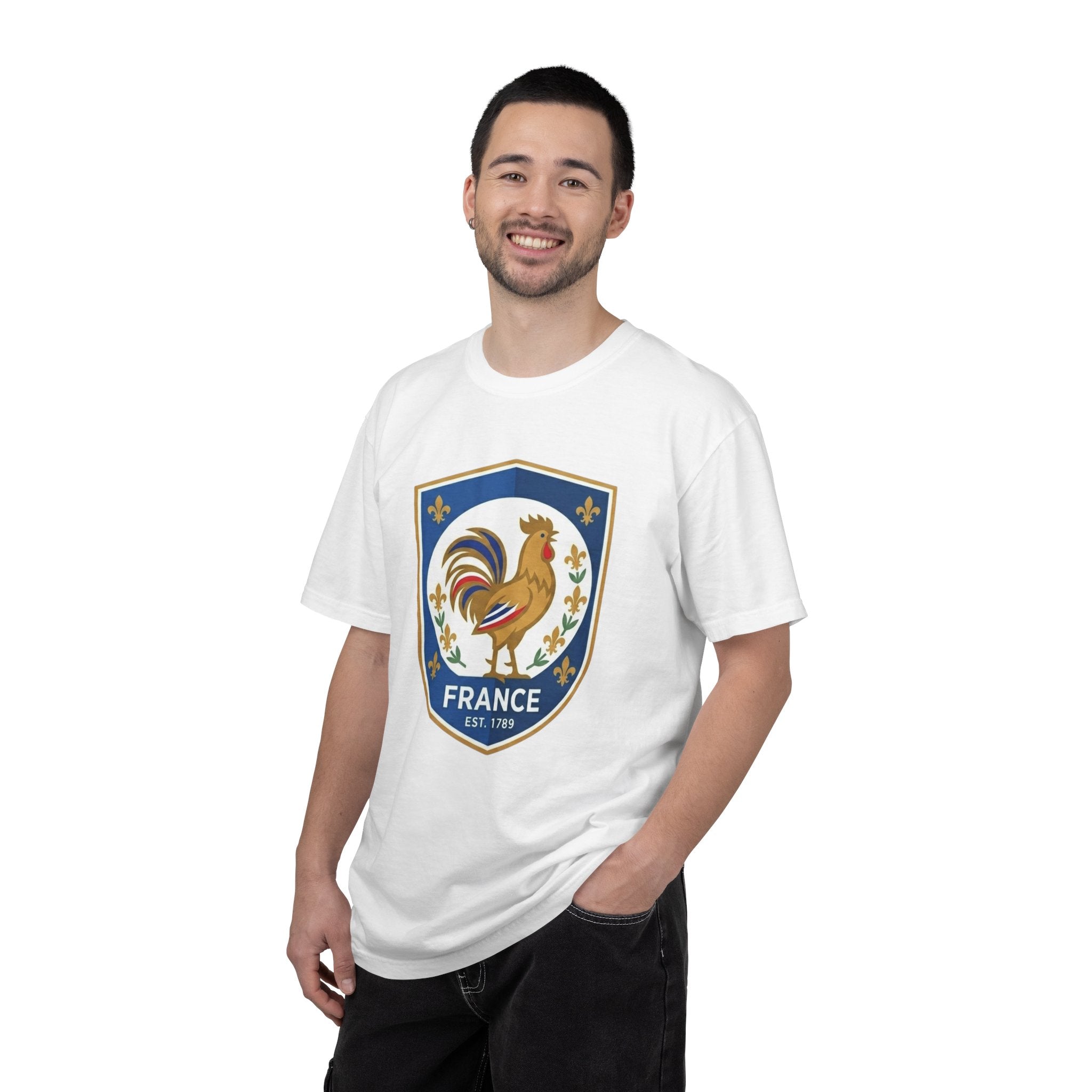 France Rooster Crest T-Shirt — French Heritage Vintage Emblem Tee